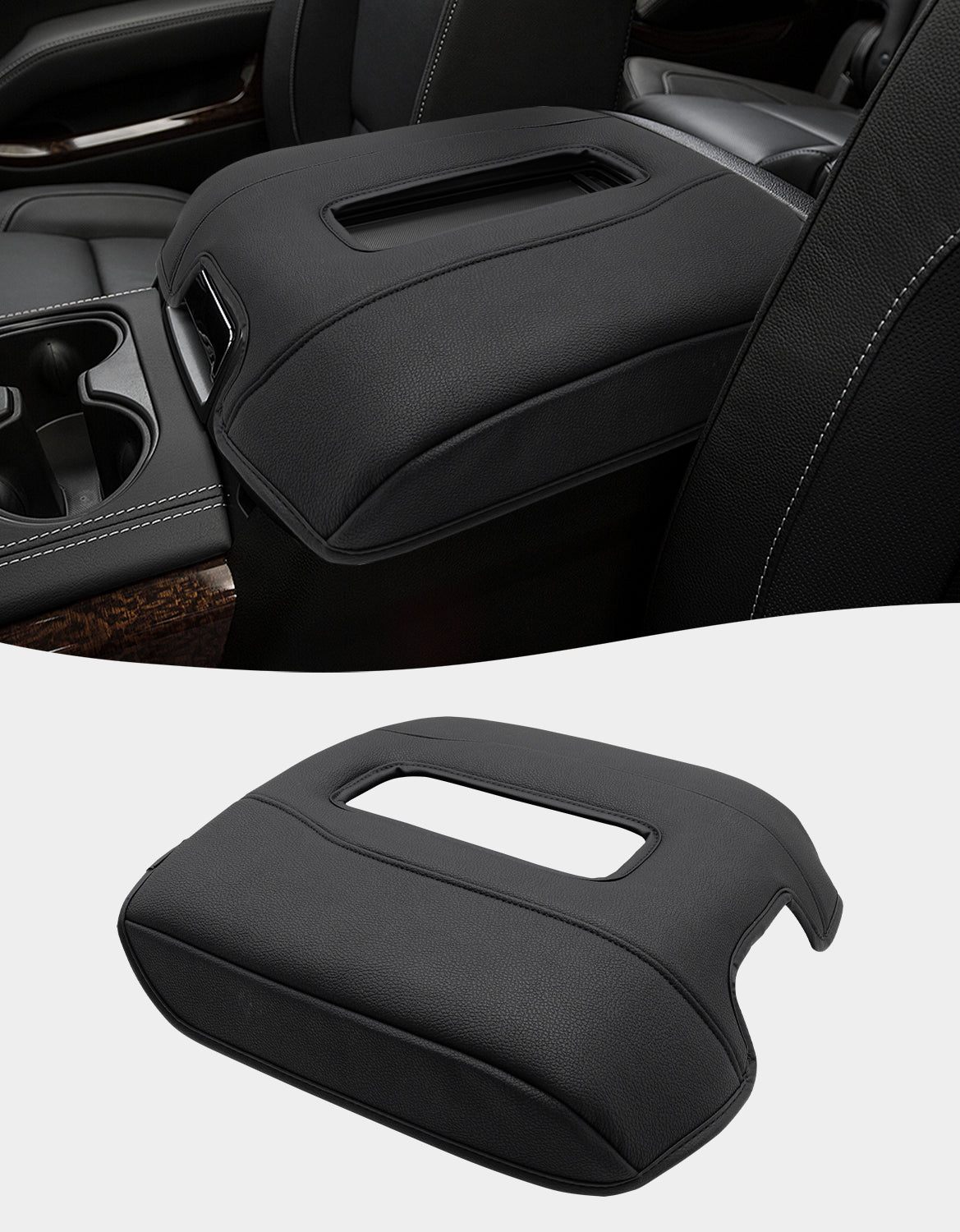 Center Console Armrest Cover Pad for Bucket Seat 2014-2018 Chevy Silverado 1500 2500 3500,2014-2018 GMC Sierra 1500 2500 3500,2015-2020 Tahoe/Yukon/Suburban