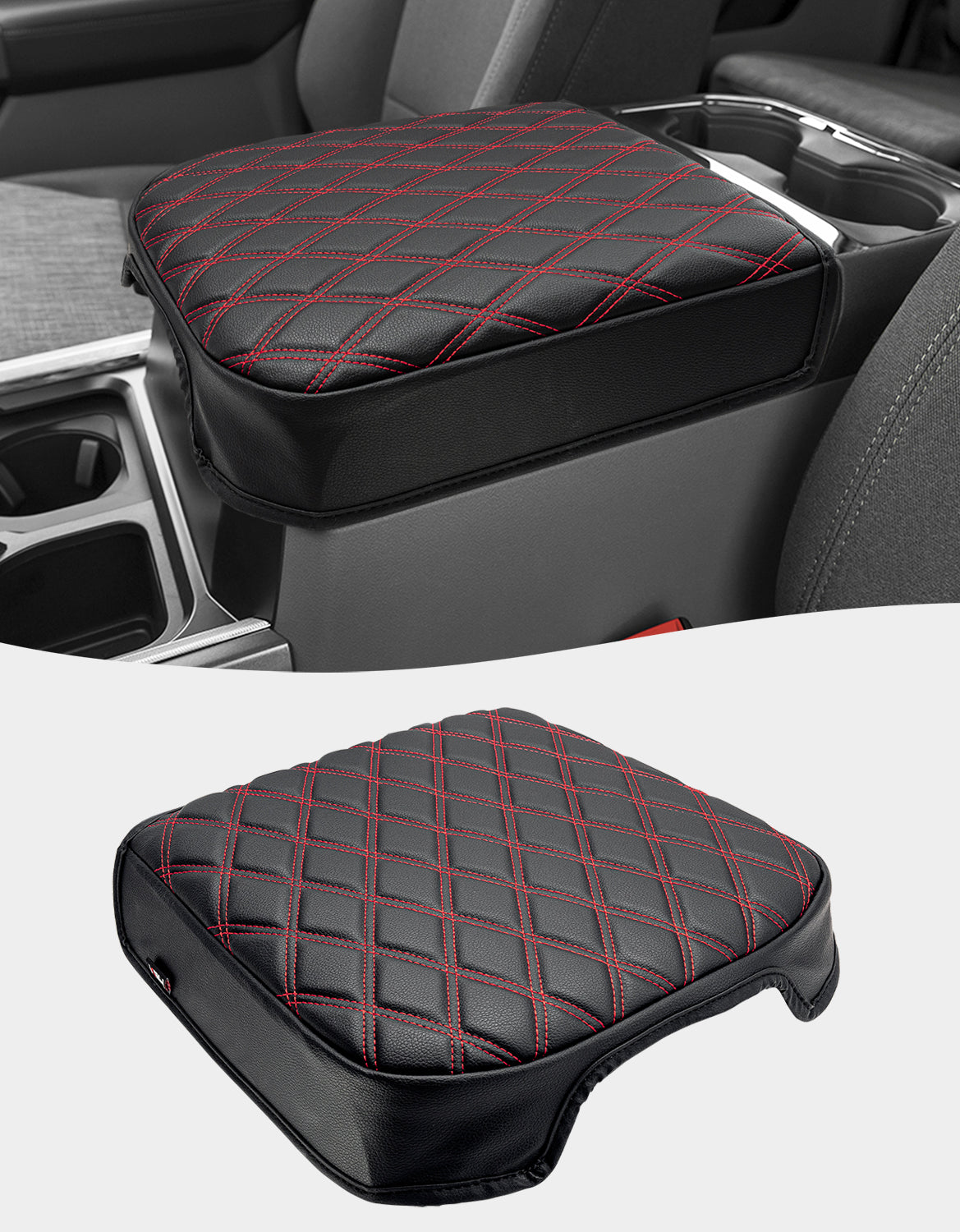 Center Console Cover Pad for Bucket Seat 2023-2026 Ford F250 F350 F450 F550 Super Duty