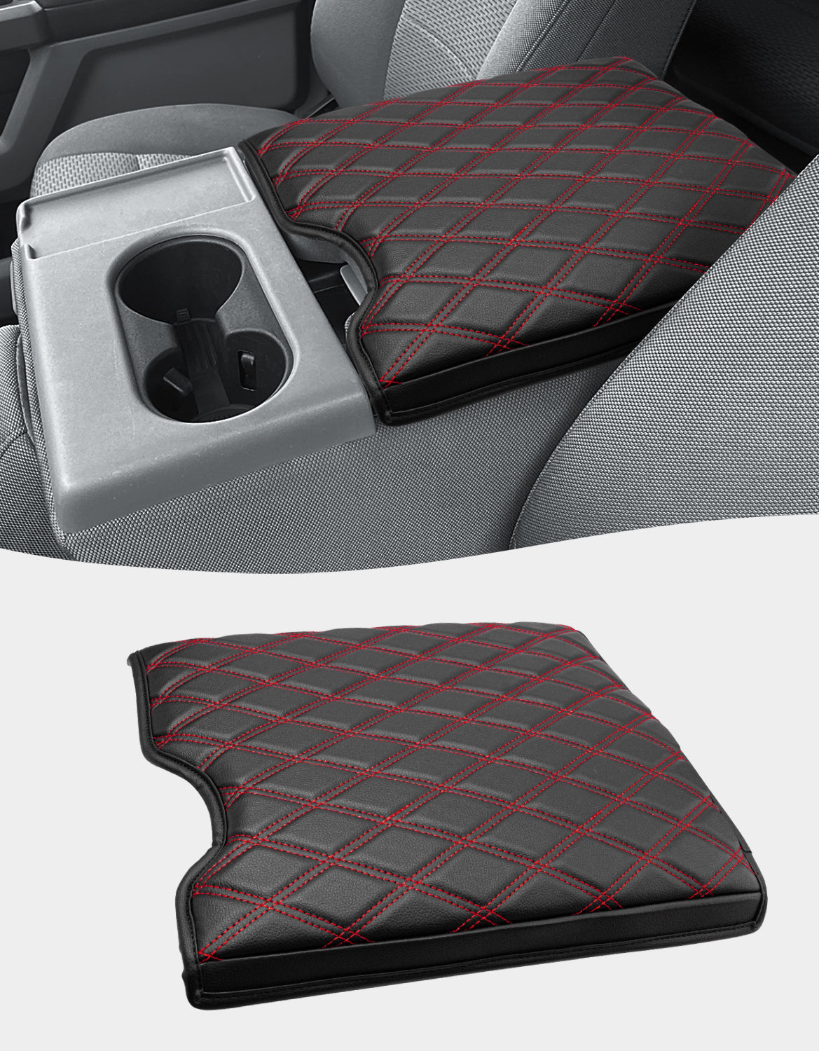 Center Console Armrest Cover Pad for Jump Seat 2015-2025 Ford F150, 2017-2025 Ford F250 F350 F450 F550 Super Duty