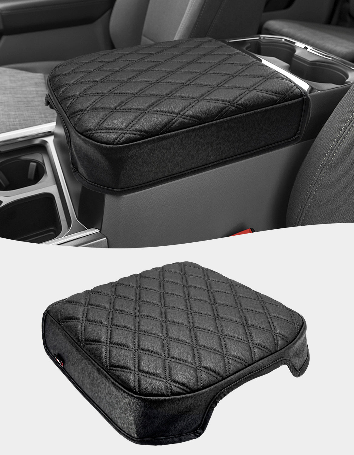 Center Console Cover Pad for Bucket Seat 2023-2026 Ford F250 F350 F450 F550 Super Duty