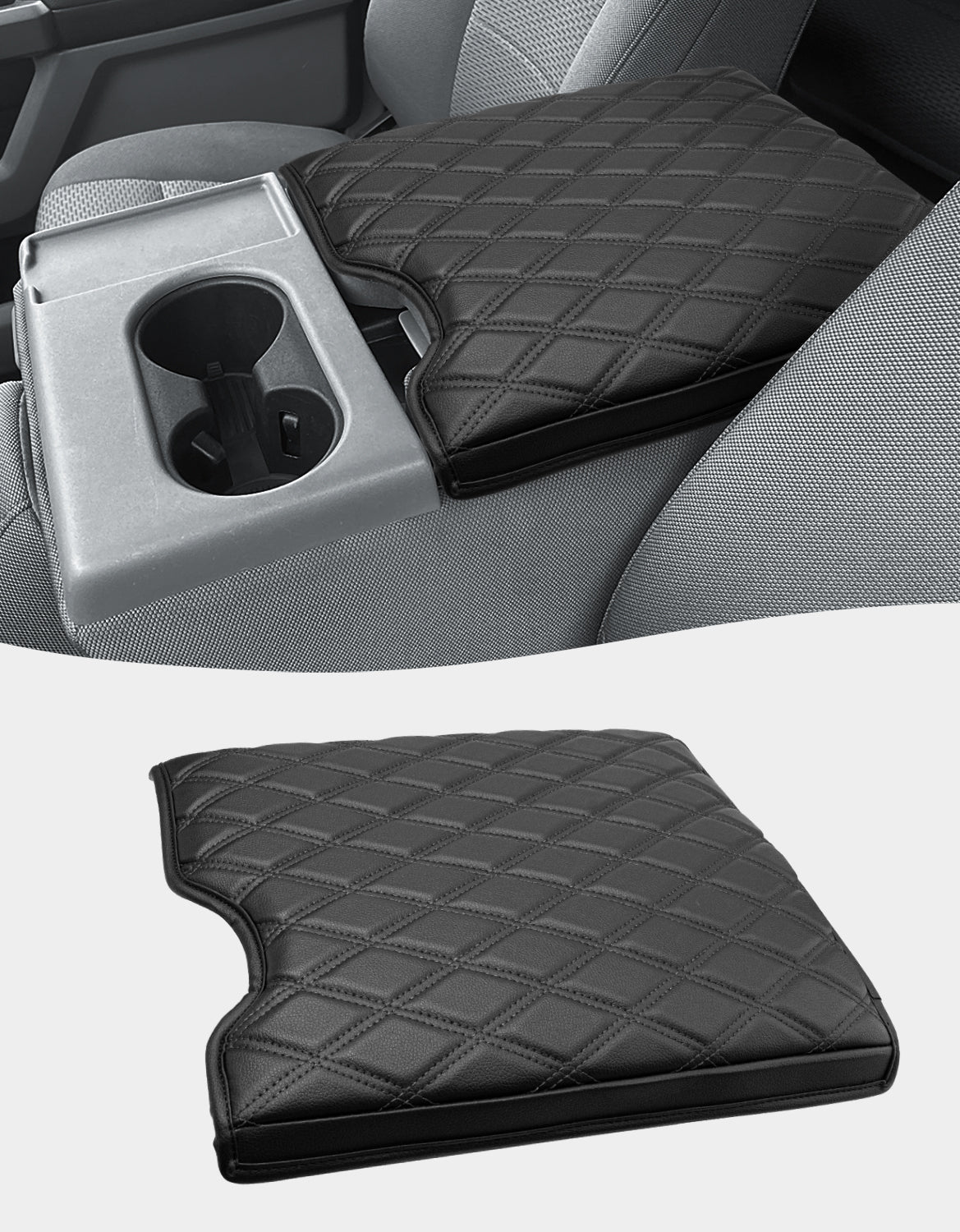 Center Console Armrest Cover Pad for Jump Seat 2015-2025 Ford F150, 2017-2025 Ford F250 F350 F450 F550 Super Duty