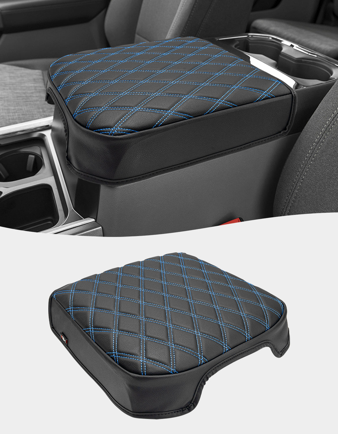 Center Console Cover Pad for Bucket Seat 2023-2026 Ford F250 F350 F450 F550 Super Duty