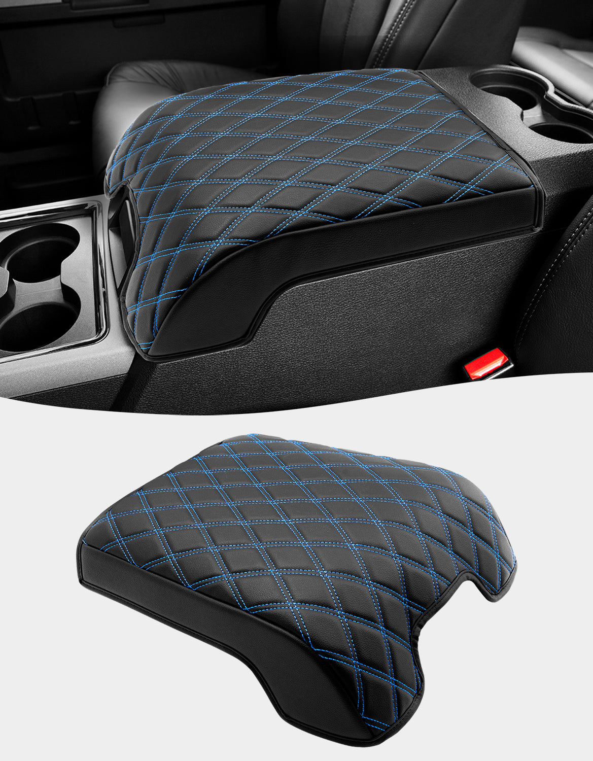 Center Console Cover Pad for Bucket Seat 2011-2016 Ford F250 F350 F450 F550 Super Duty