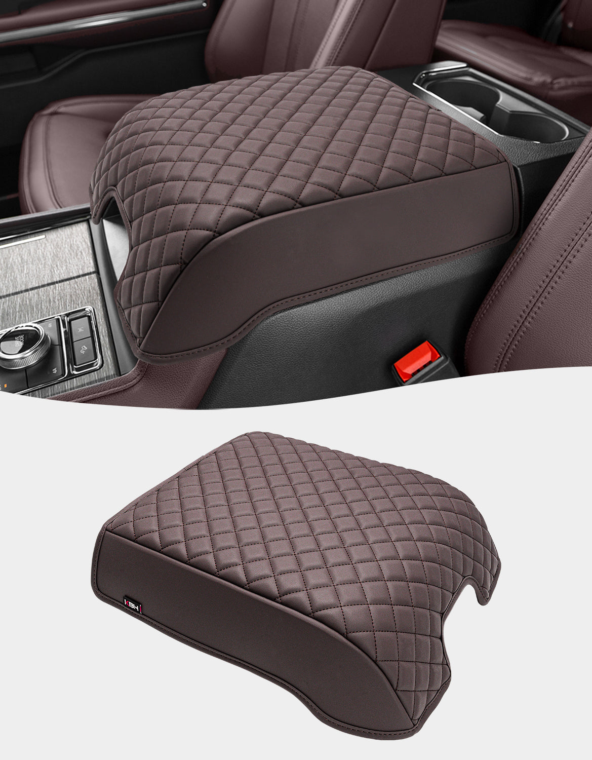 Center Console Armrest Cover Pad for Bucket Seat 2015-2020 Ford F150, 2017-2022 F250 F350 F450 F550 Super Duty, 2018-2024 Ford Expedition