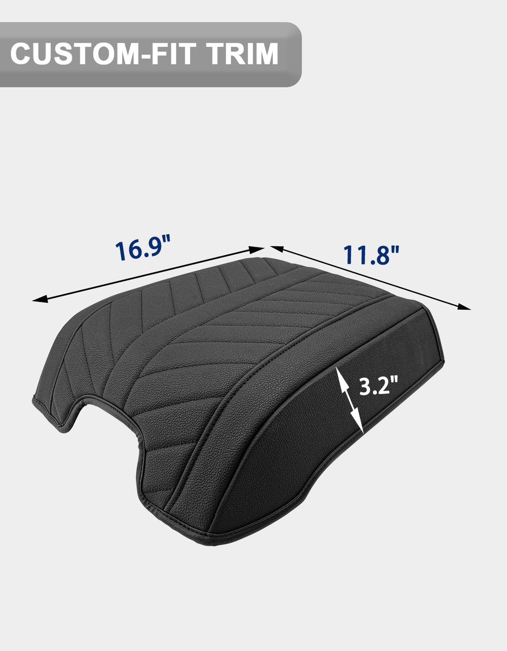 Center Console Armrest Cover Pad for Bucket Seat 2015-2020 Ford F150, 2017-2022 F250 F350 F450 F550 Super Duty, 2018-2024 Ford Expedition