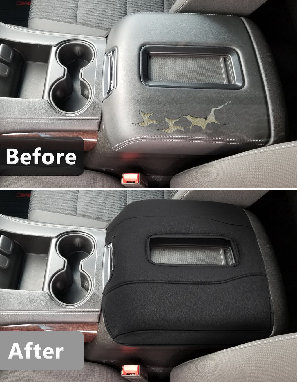 Center Console Armrest Cover Pad for Bucket Seat 2014-2018 Chevy Silverado 1500 2500 3500,2014-2018 GMC Sierra 1500 2500 3500,2015-2020 Tahoe/Yukon/Suburban