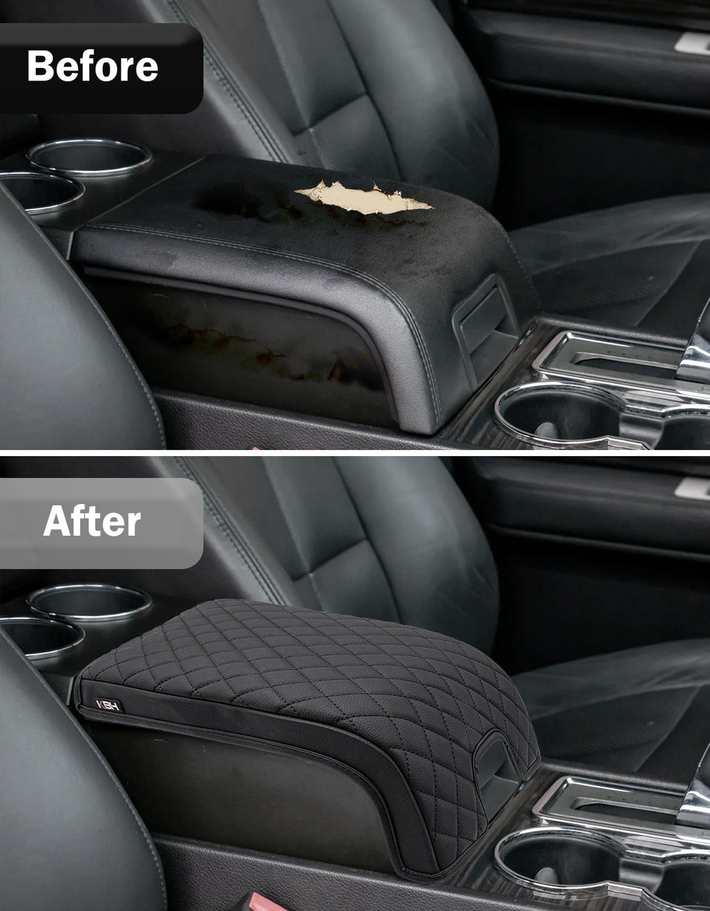 Center Console Armrest Cover Pad for Lincoln Navigator 2007-2014
