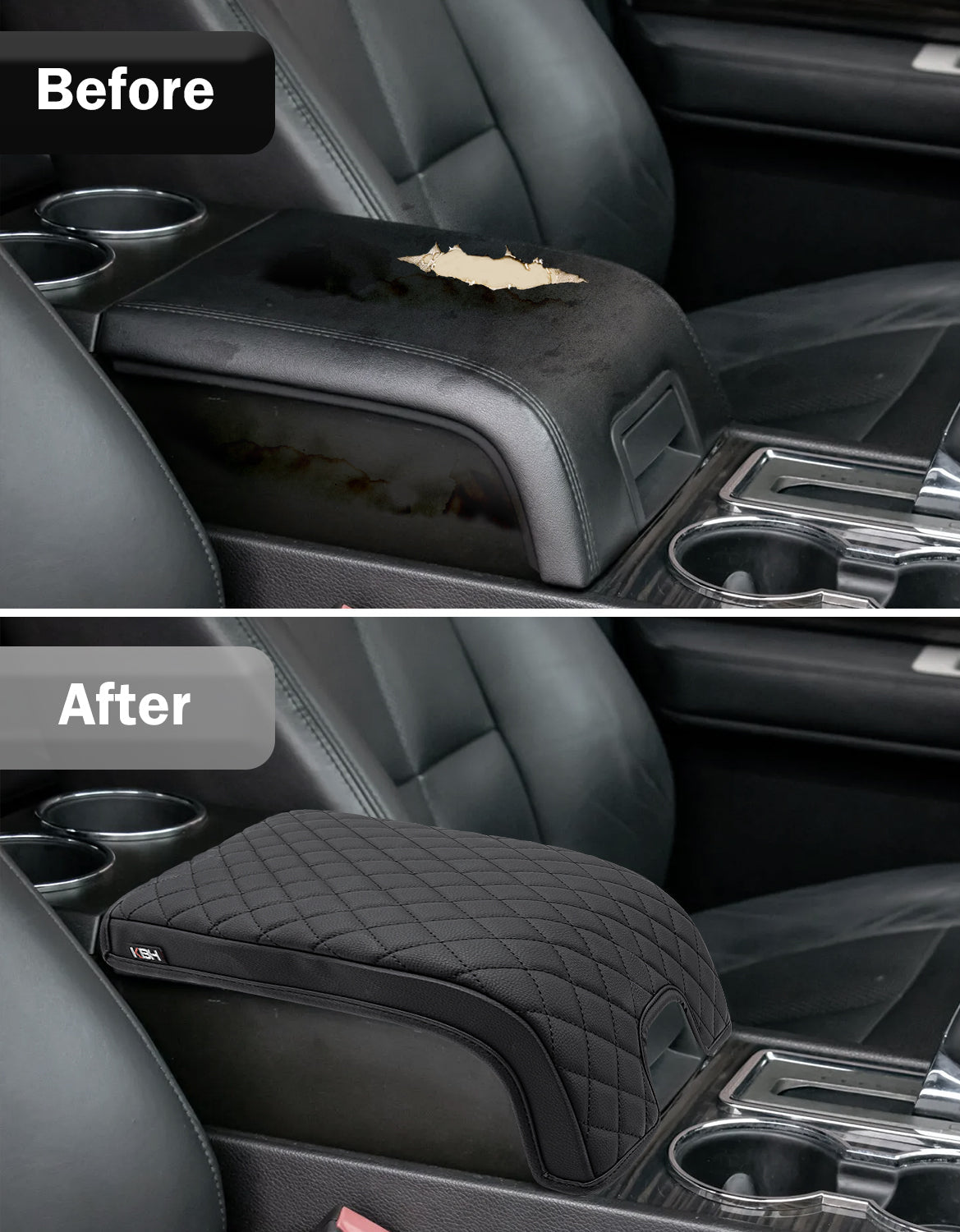 Center Console Armrest Cover Pad for Lincoln Navigator 2007-2014