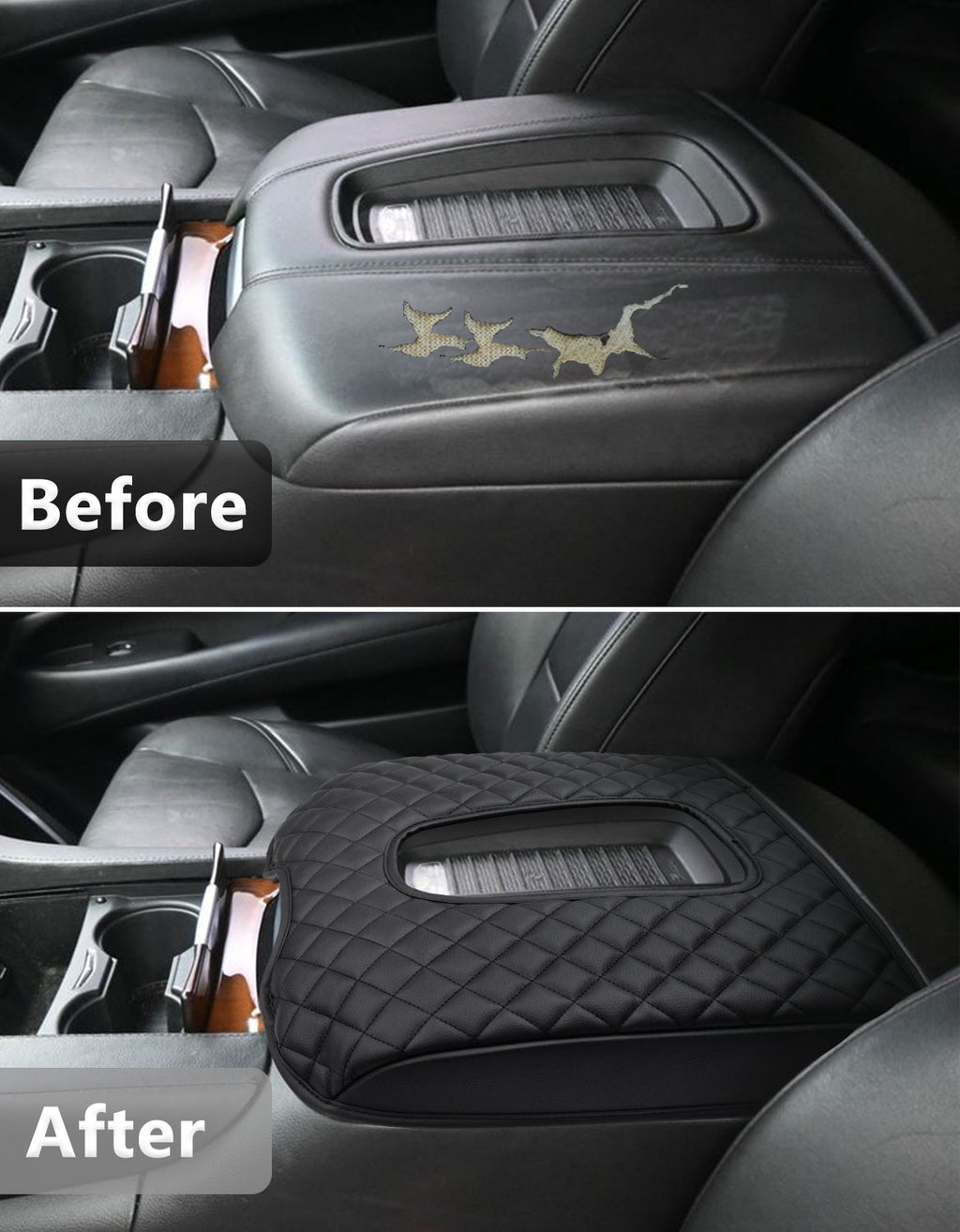 Center Console Armrest Cover Pad Cushion Protector for Cadillac Escalade 2015-2020