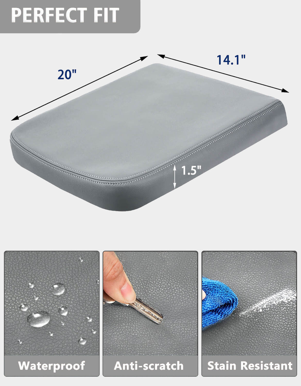 Easy Installation Center Console Cover Replacement for Jump Seat 2002-2008 Dodge Ram 1500 2500 3500
