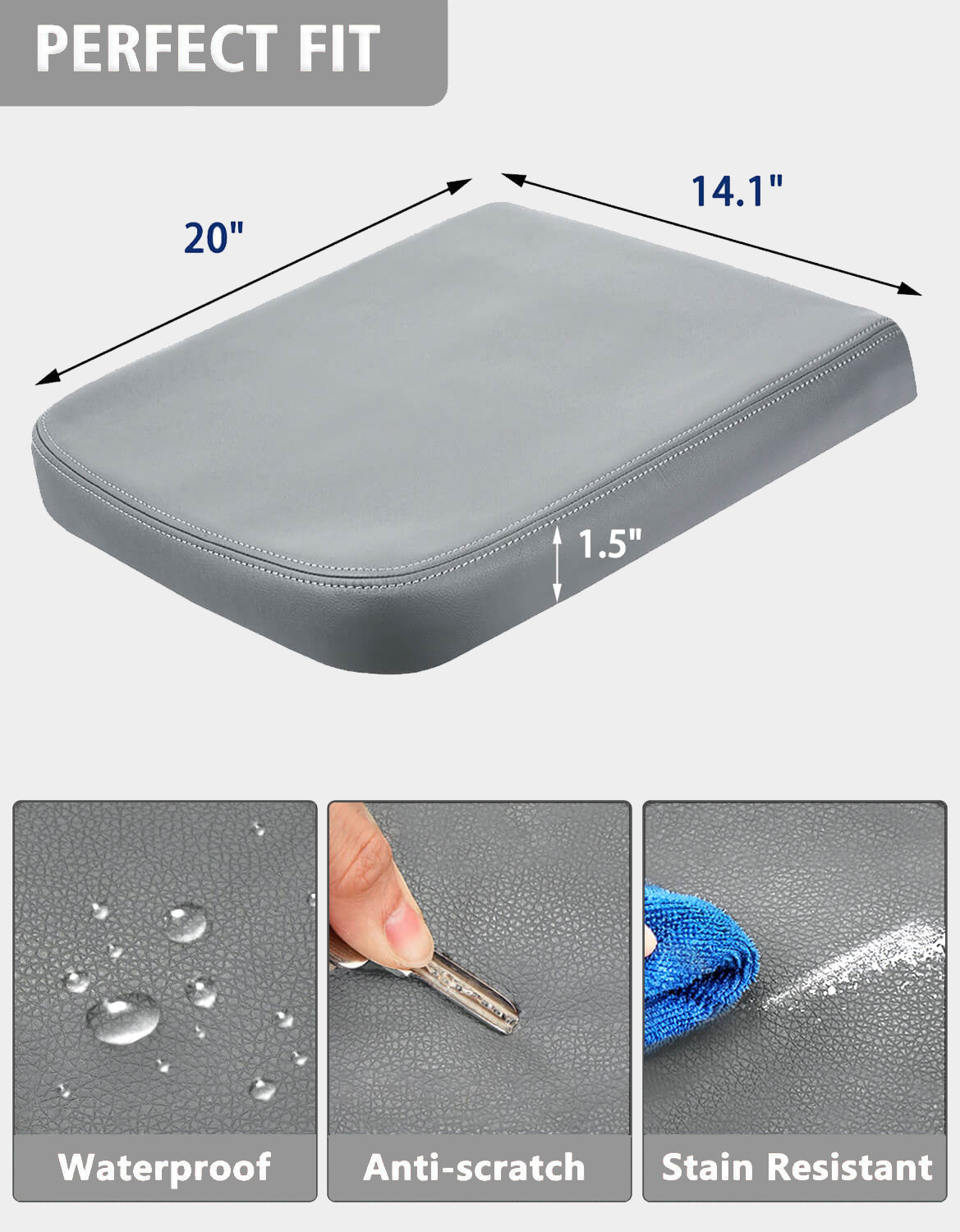 Easy Installation Center Console Cover Replacement for Jump Seat 2002-2008 Dodge Ram 1500 2500 3500