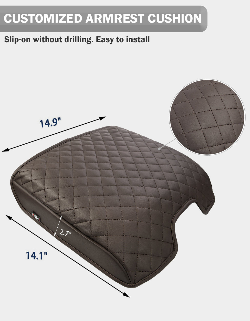 Center Console Armrest Cover for Bucket Seat 2014-2018 Chevy Silverado 1500/2500/3500,2014-2018 GMC Sierra 1500/2500/3500,2015-2020 Tahoe/Yukon/Suburban
