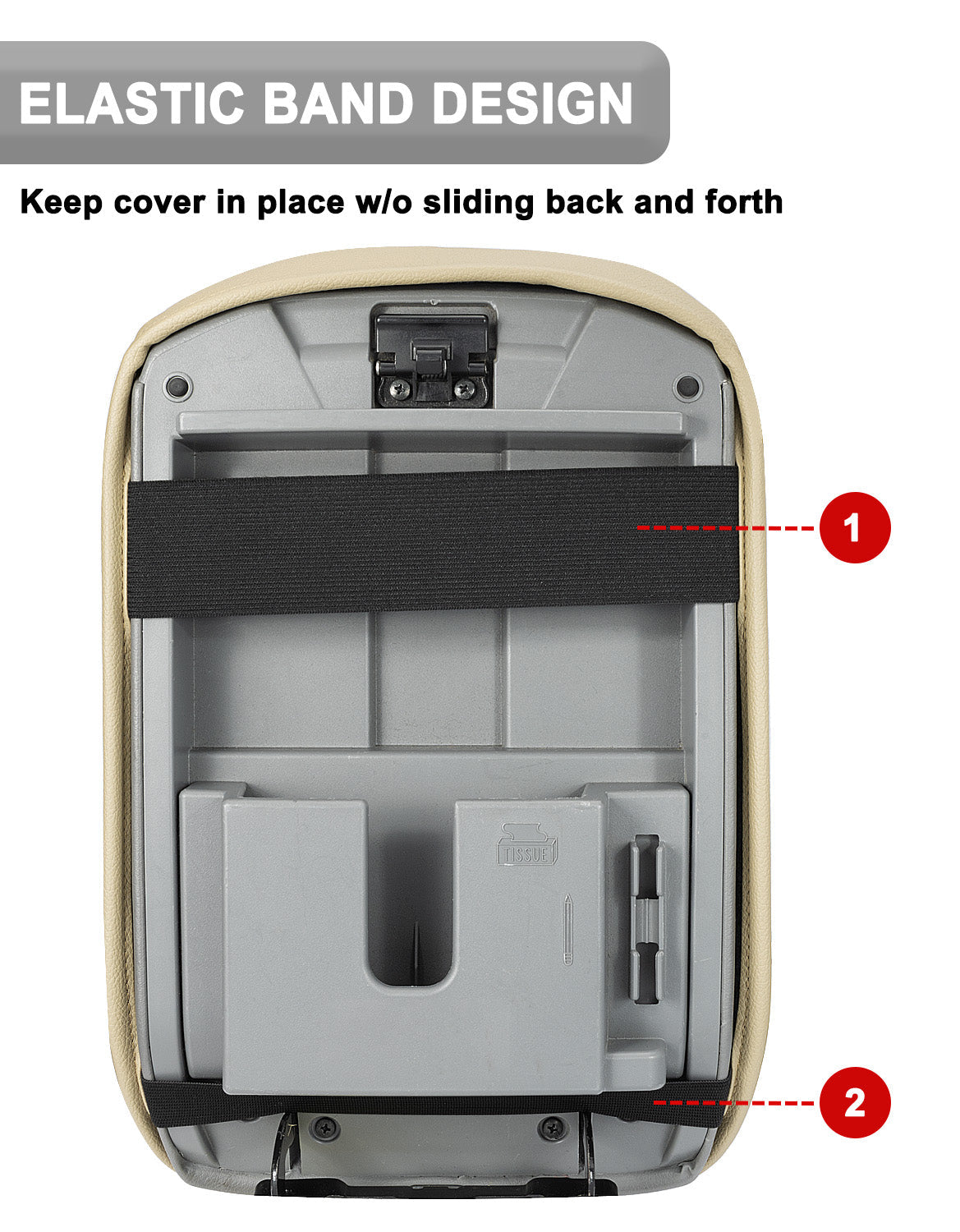 Center Console Armrest Cover Cushion Pad Protector for 2010-2024 Toyota 4Runner