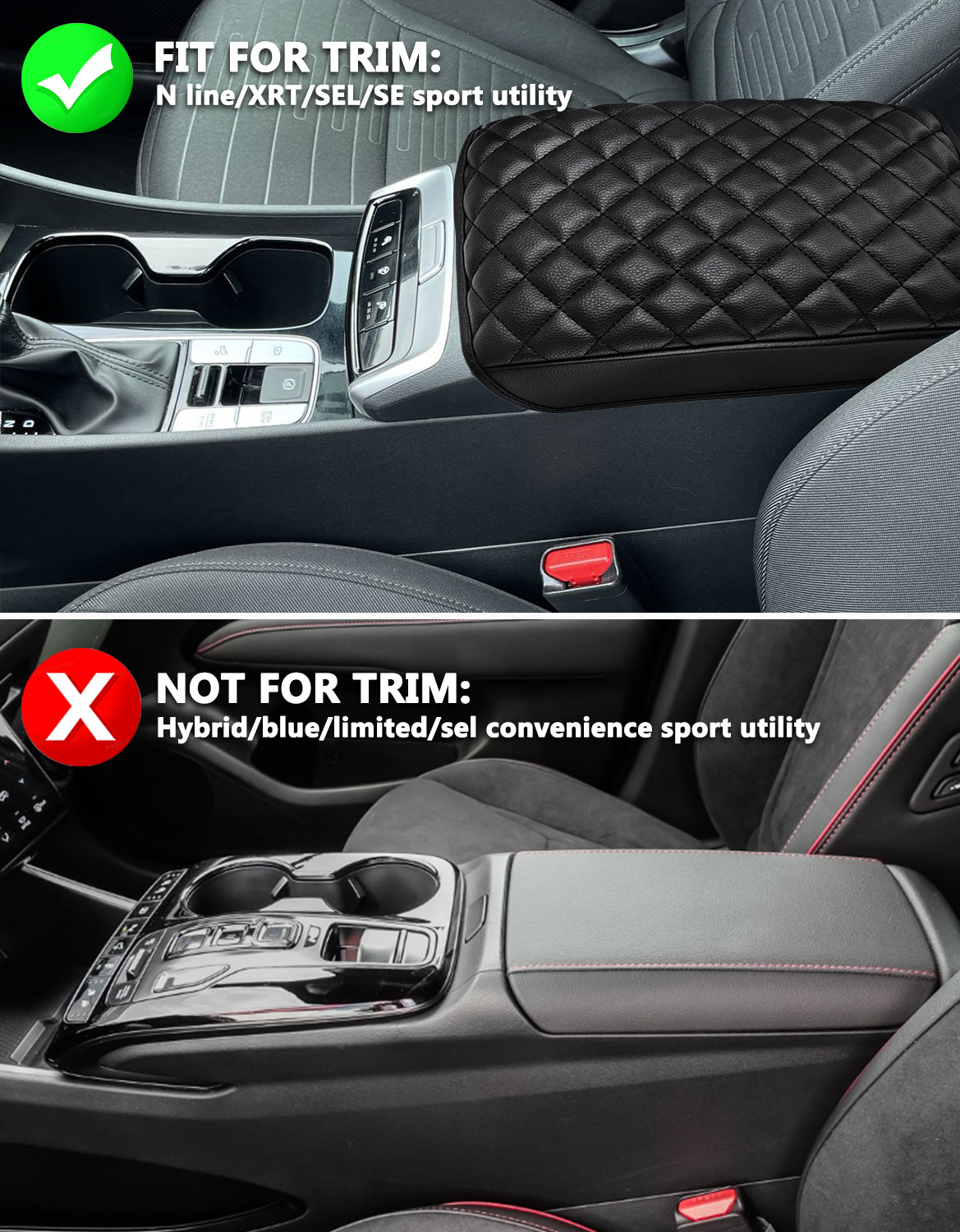 Center Console Armrest Cover for Hyundai Tucson 2022-2024