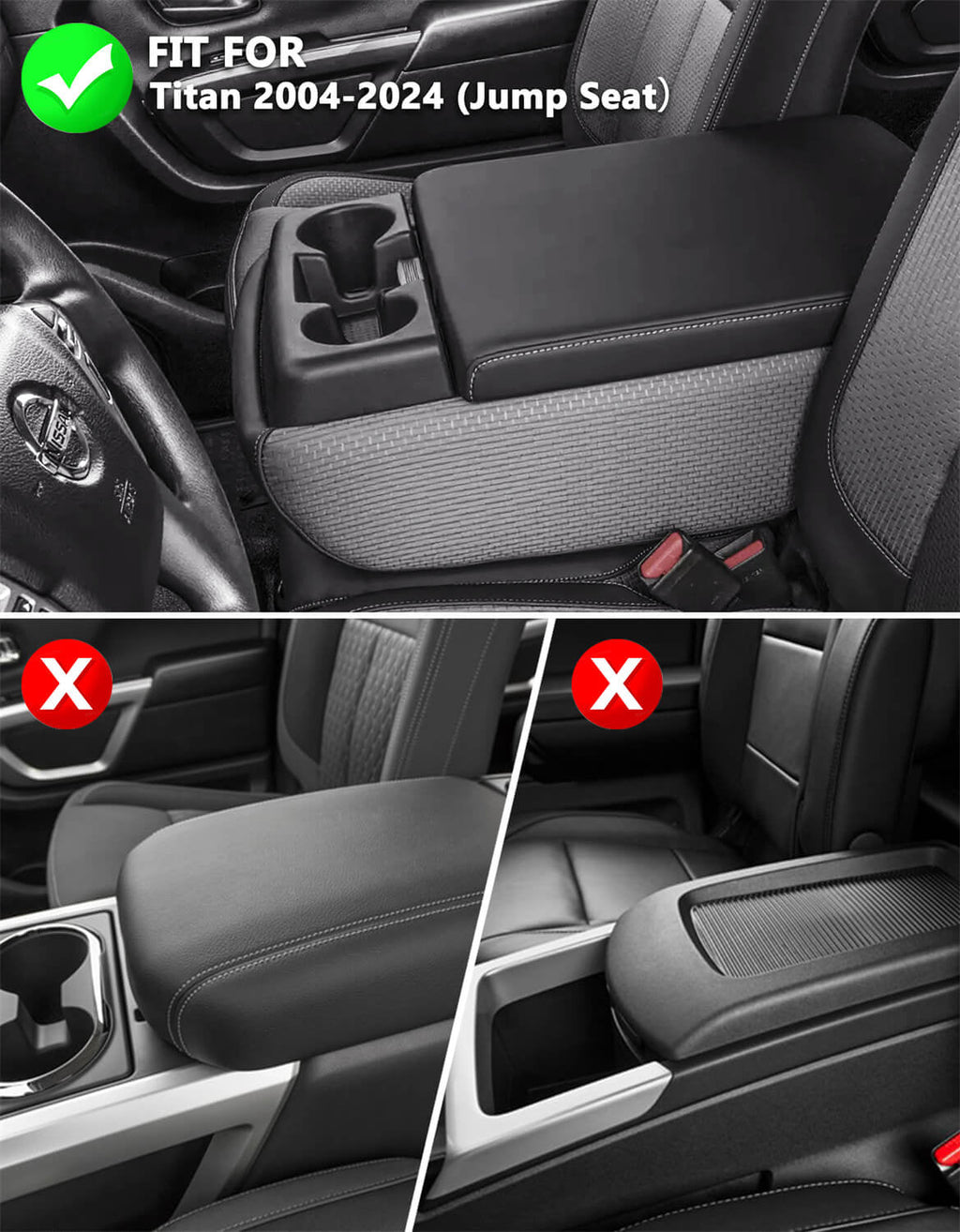 Center Console Armrest Cover for Nissan Titan 2004-2024