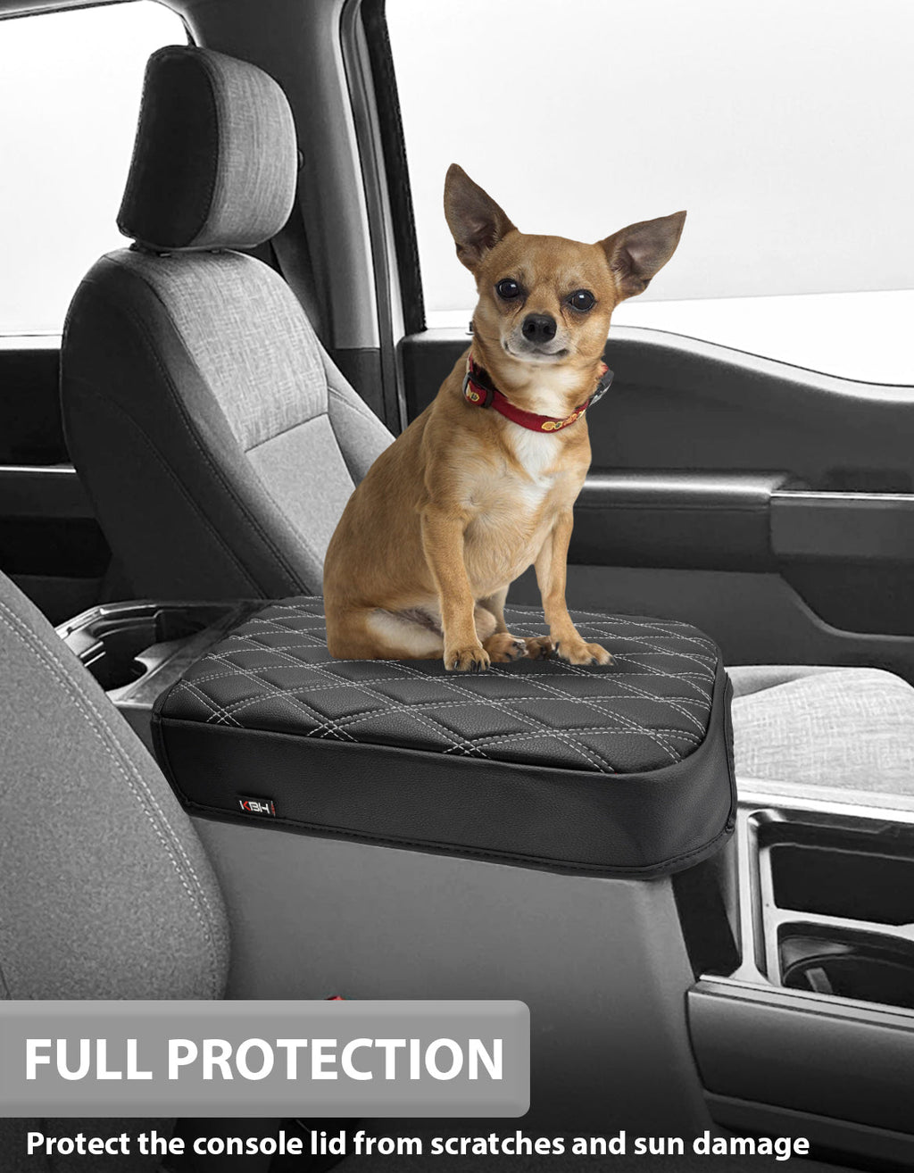 Center Console Cover Pad for Bucket Seat 2023-2026 Ford F250 F350 F450 F550 Super Duty