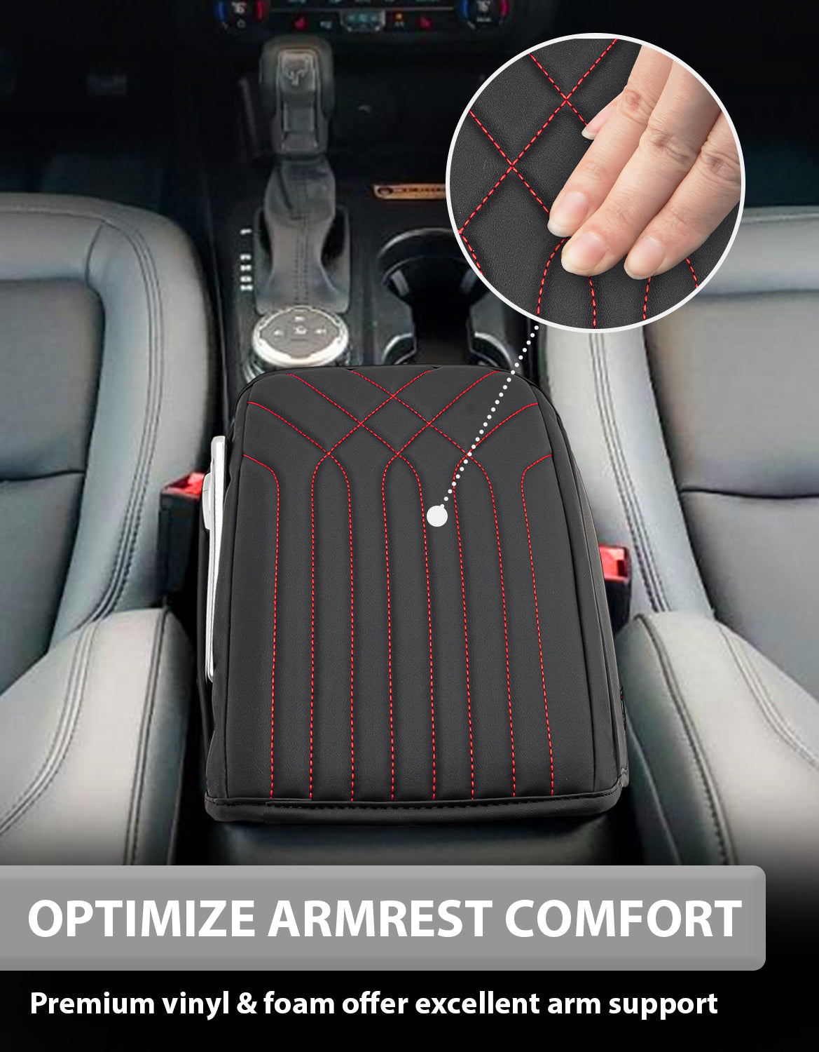 Center Console Armrest Cover Pad for 2021-2026 Ford Bronco