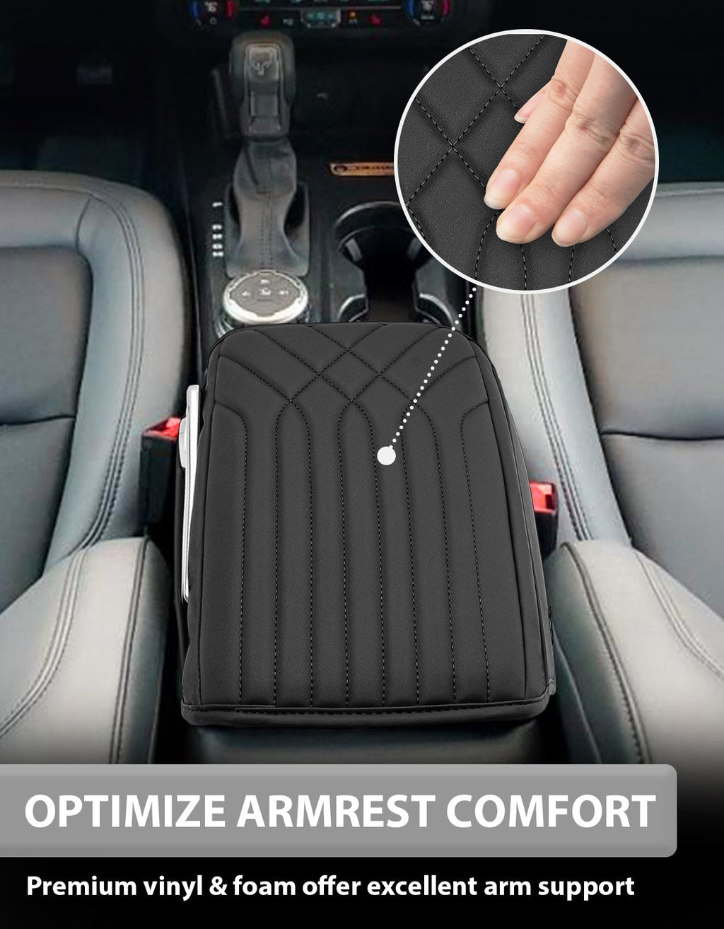 Center Console Armrest Cover Pad for 2021-2026 Ford Bronco