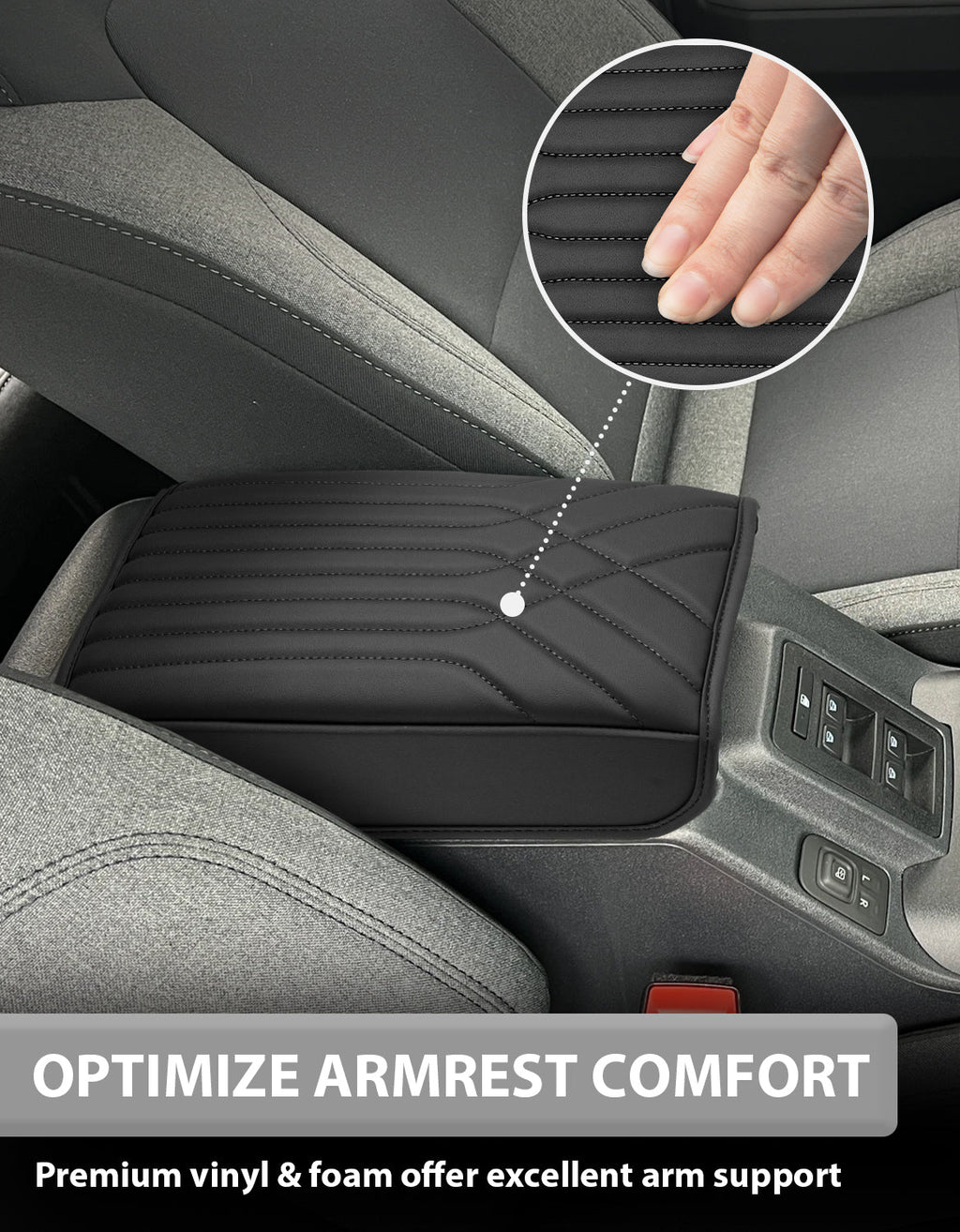 Center Console Armrest Cover Pad for 2021-2026 Ford Bronco