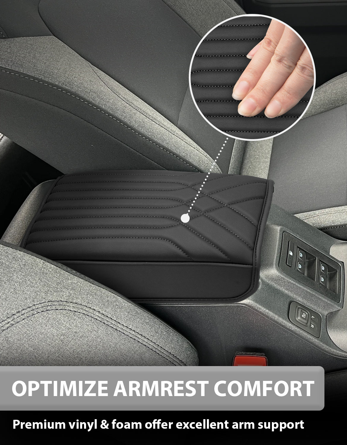 Center Console Armrest Cover Pad for 2021-2026 Ford Bronco
