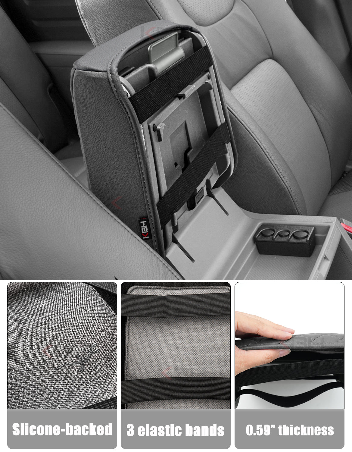 Center Console Armrest Cover Cushion Pad Protector for Honda Ridgeline 2006-2014