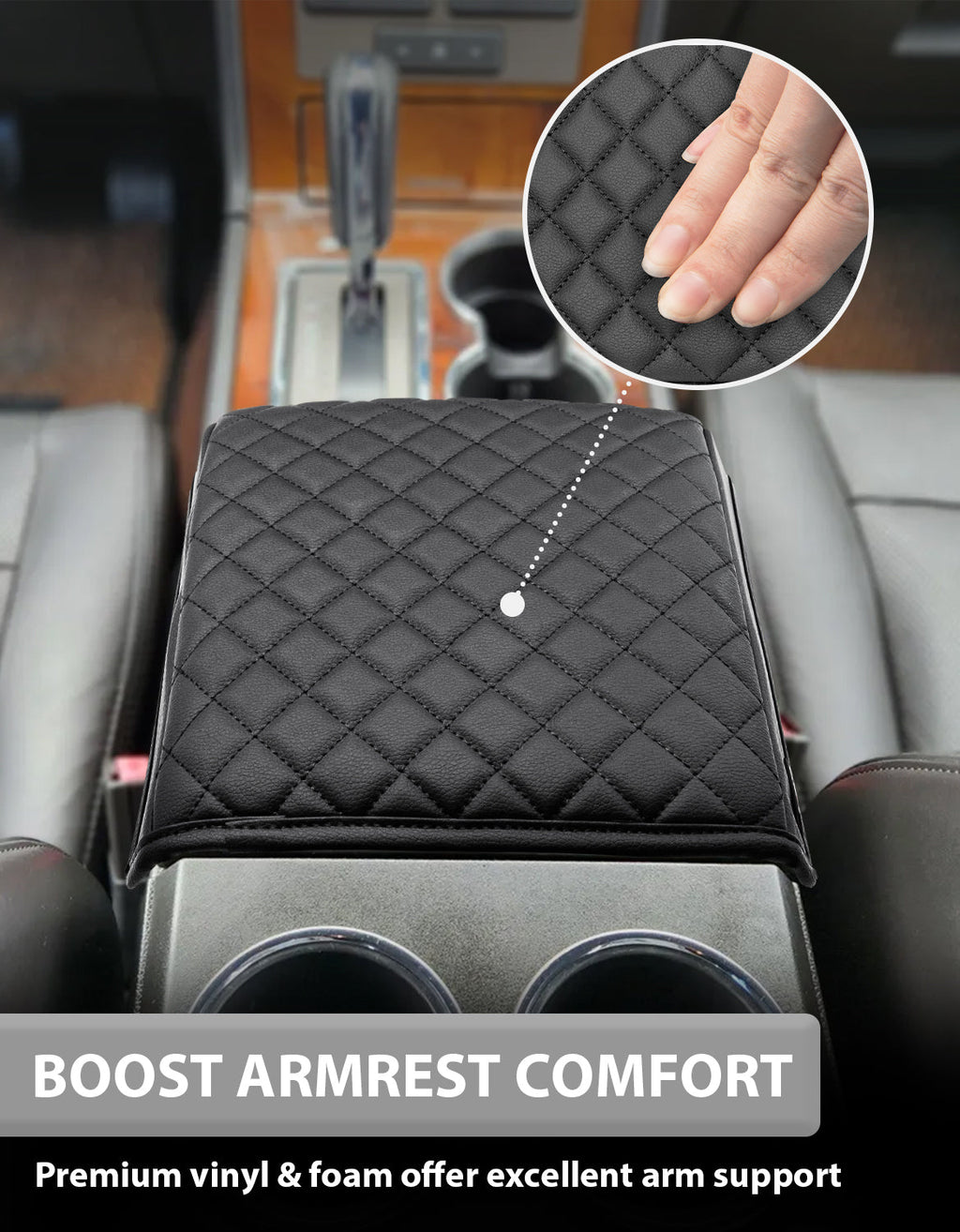 Center Console Armrest Cover Pad for Lincoln Navigator 2007-2014