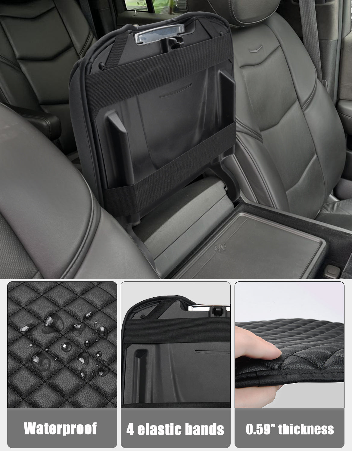Center Console Armrest Cover Pad Cushion Protector for Cadillac Escalade 2015-2020