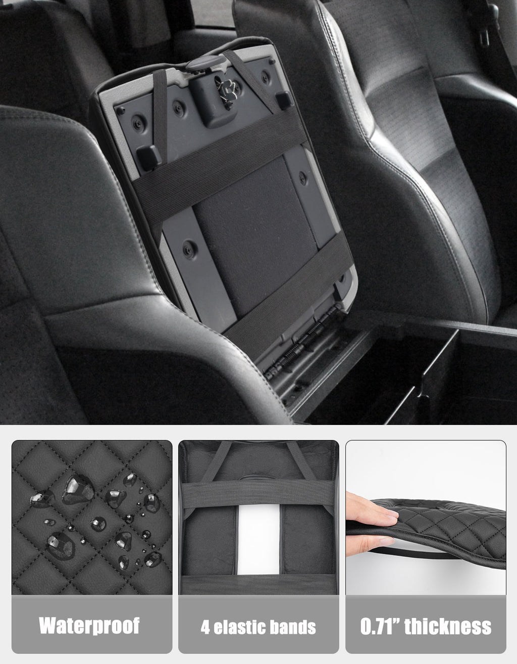 Center Console Armrest Cover Pad for Bucket Seat Dodge Ram Floor Business 2006-2009 Dodge Ram Floor Business