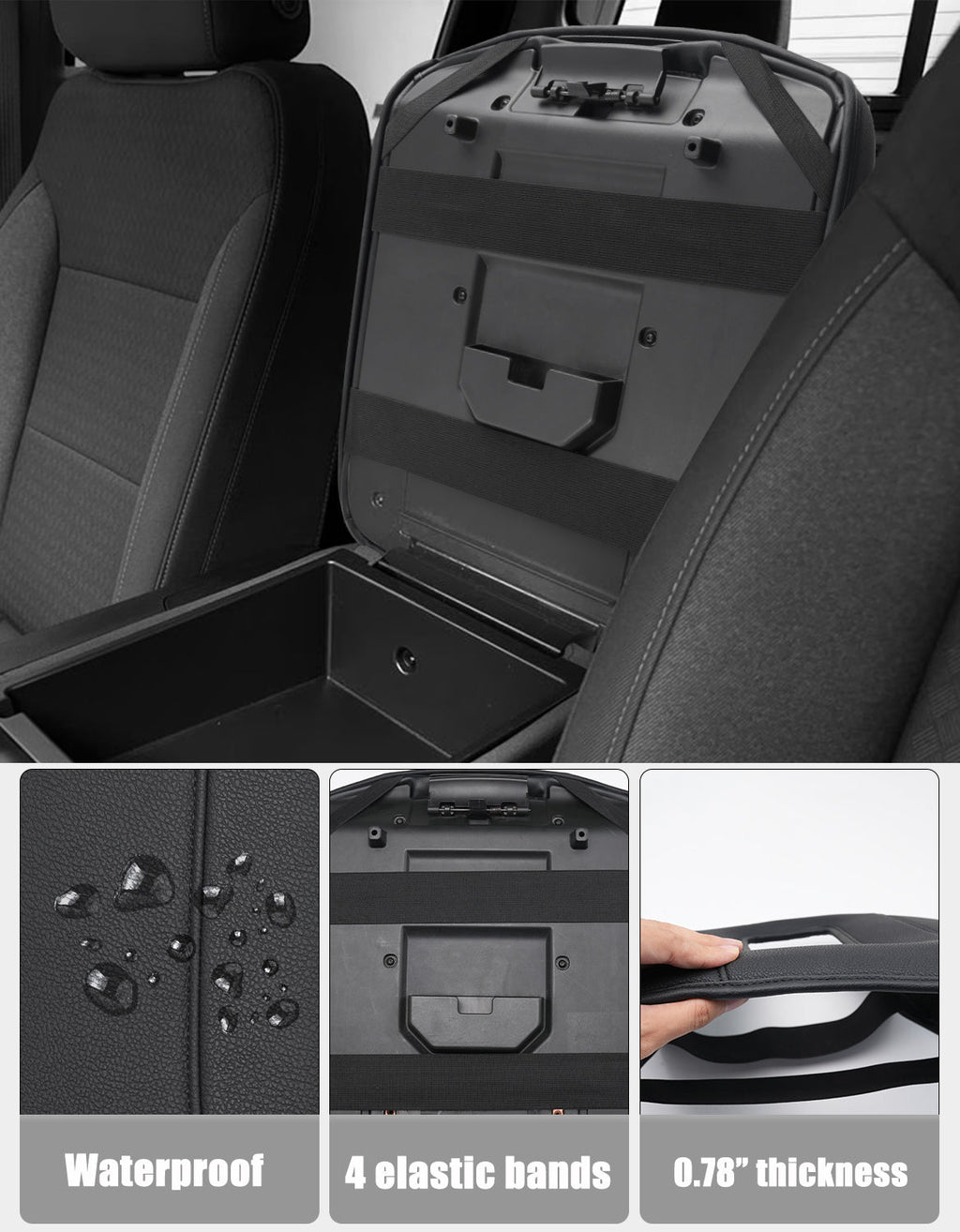 Center Console Armrest Cover Pad for Jump Seat 2019-2026 GMC Sierra 1500 2500 3500,2019-2026 Chevy Silverado 1500 2500 3500
