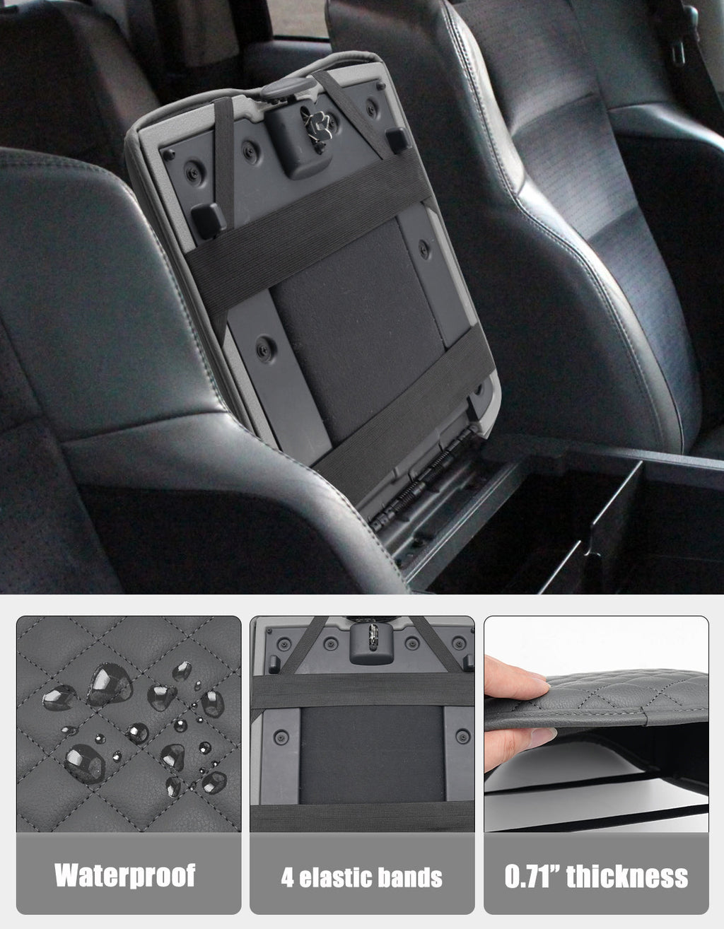 Center Console Armrest Cover Pad for Bucket Seat Dodge Ram Floor Business 2006-2009 Dodge Ram Floor Business