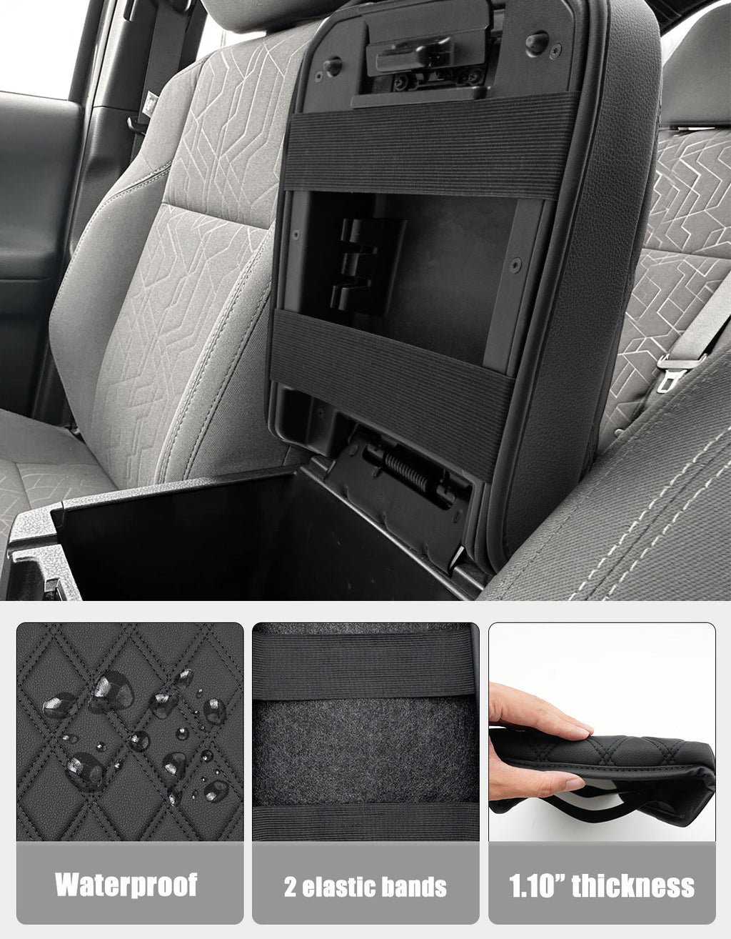 Center Console Armrest Cover Cushion Protector for Toyota Tacoma 2016-2023
