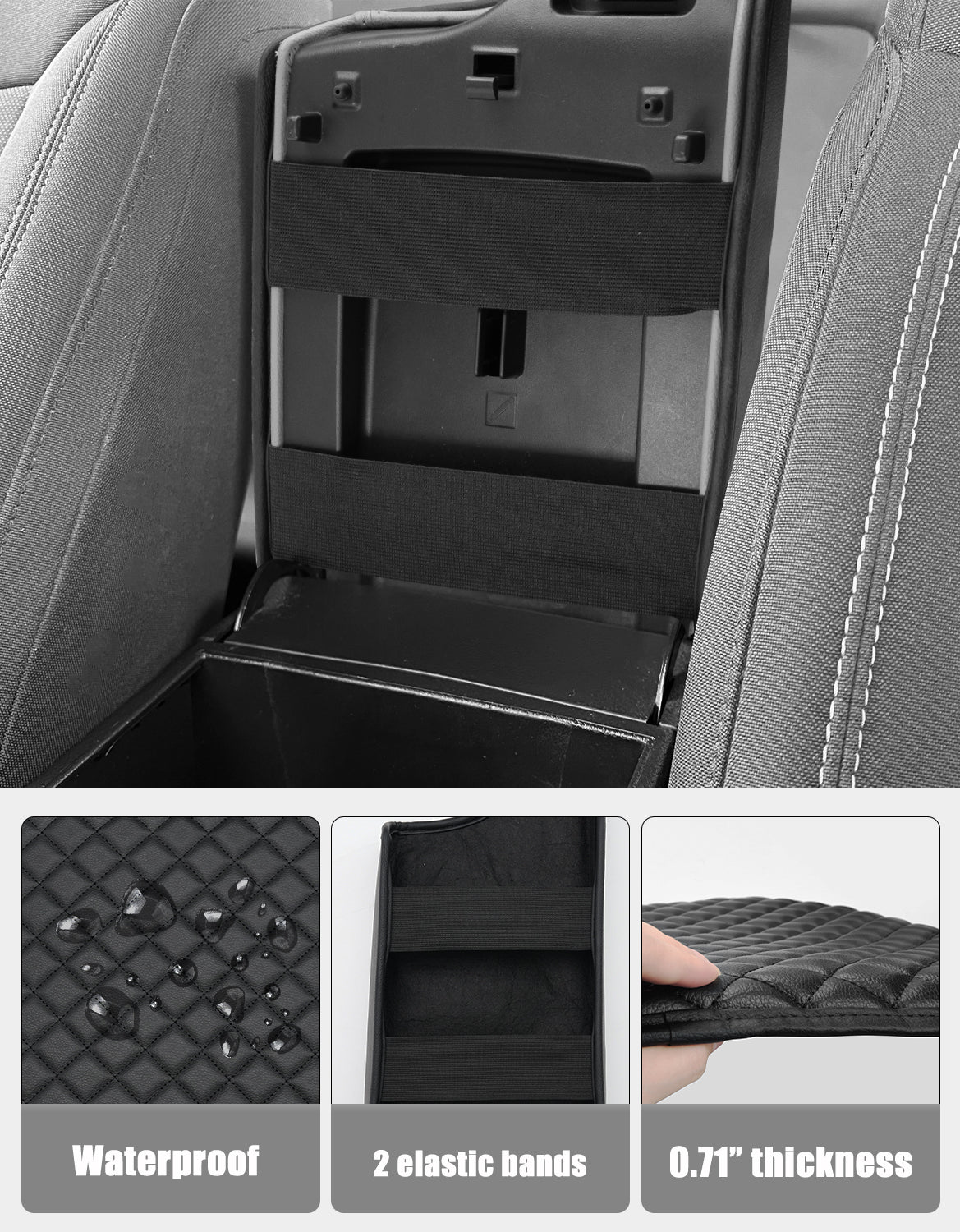 Center Console Cover Pad for Ford Ranger 2019-2023