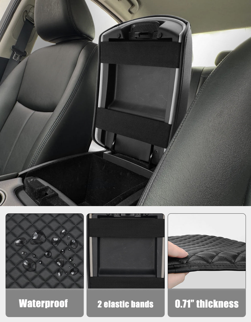 Center Console Armrest Cover Pad Protector for Infiniti Q50 2014-2024