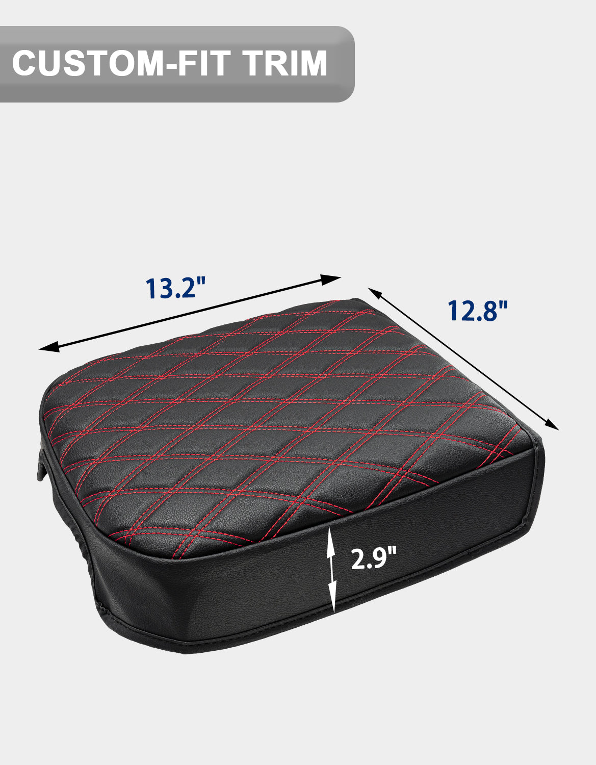 Center Console Cover Pad for Bucket Seat 2023-2026 Ford F250 F350 F450 F550 Super Duty