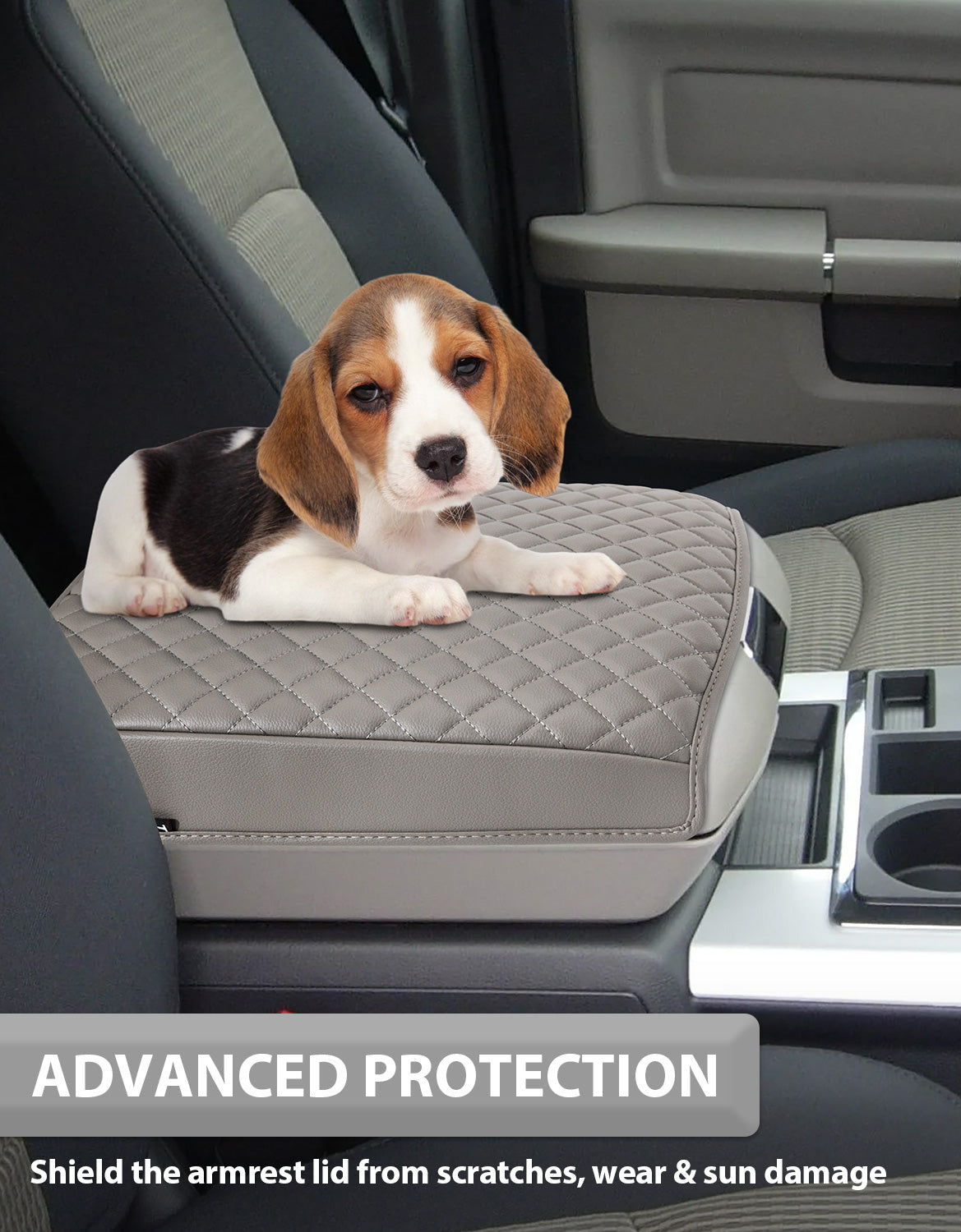 Center Console Armrest Cover Protector for Bucket Seat 2009-2018 Dodge RAM 1500 2500 3500