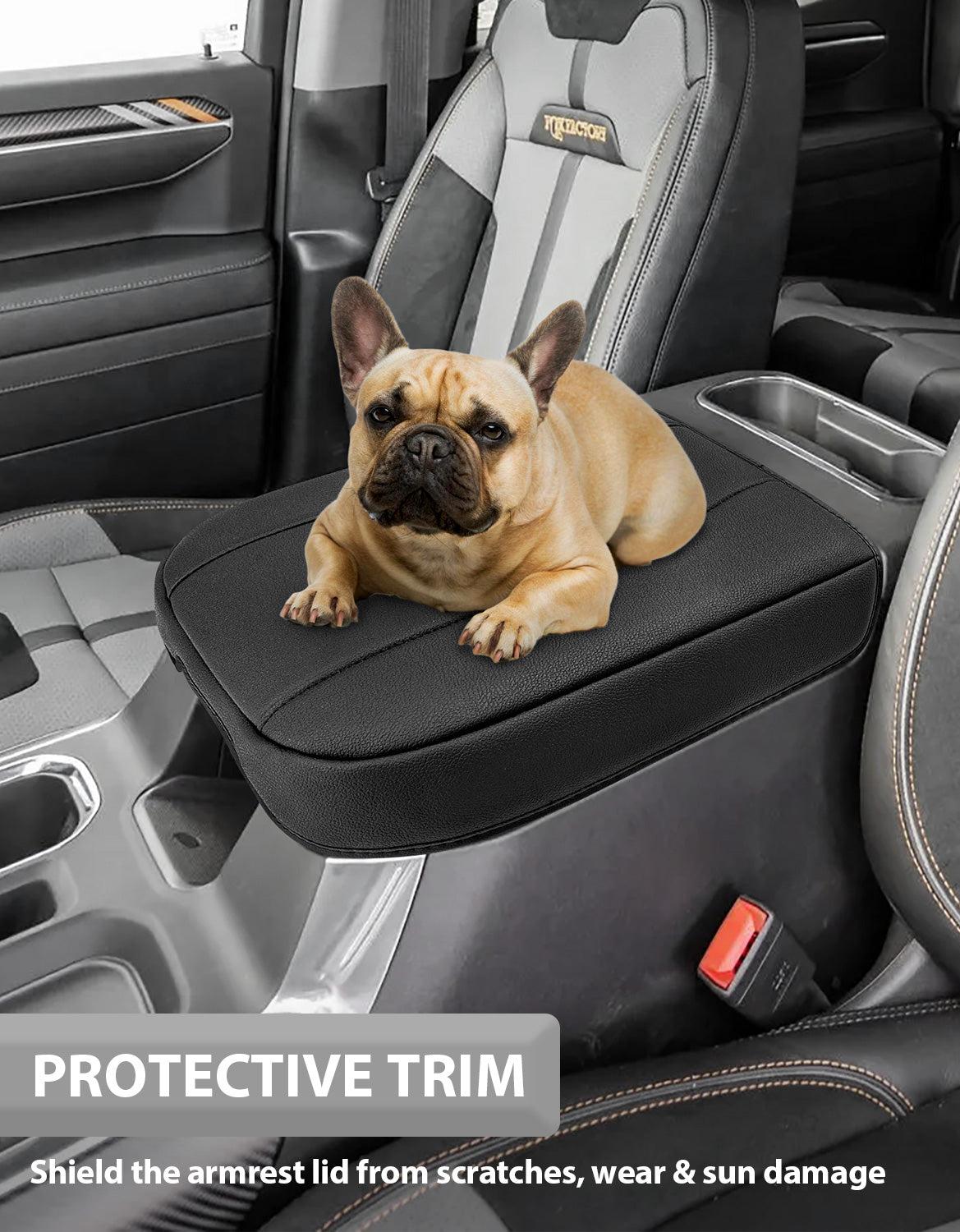 Thick Version Center Console Cushion Cover for  Bucket Seat 2019-2026 GMC Sierra 1500 2500 3500,2019-2026 Chevy Silverado 1500 2500 3500, 2021-2026 Tahoe/Suburban/Yukon