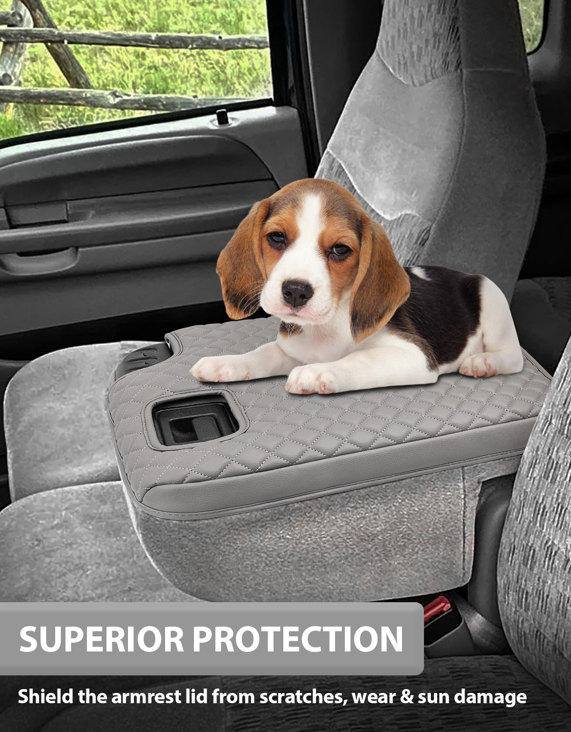 Center Console Armrest Cover Pad for Jump Seat 1999-2001 Ford F250 F350 F450 Super Duty