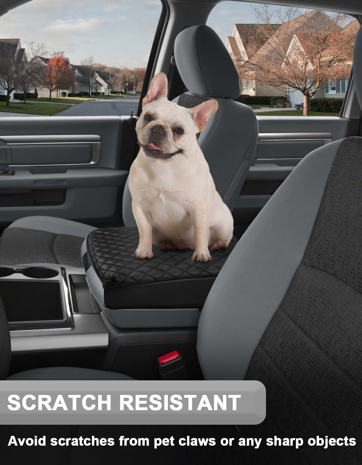 Center Console Armrest Cover Protector for Bucket Seat 2009-2018 Dodge RAM 1500 2500 3500