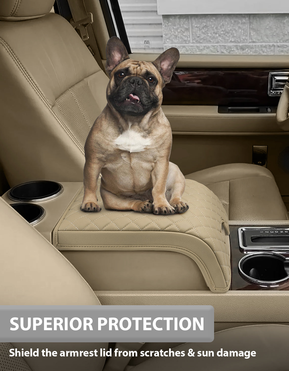 Center Console Armrest Cover Pad for Lincoln Navigator 2007-2014