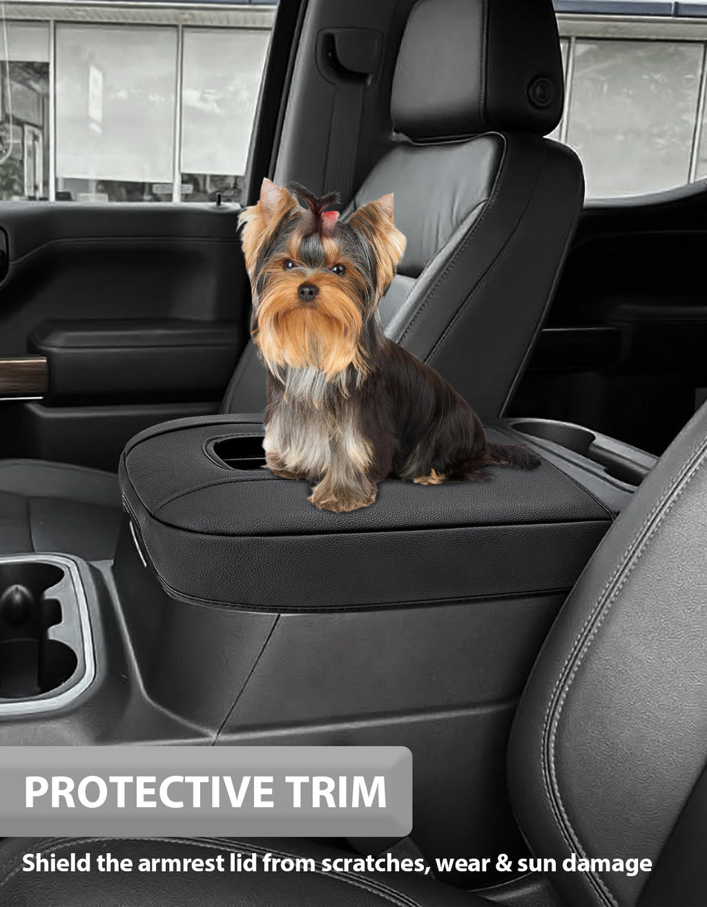 Thick Version Center Console Cushion Cover for Bucket Seat 2019-2026 GMC Sierra 1500 2500 3500,2019-2026 Chevy Silverado 1500 2500 3500, 2021-2026 Tahoe/Suburban/Yukon