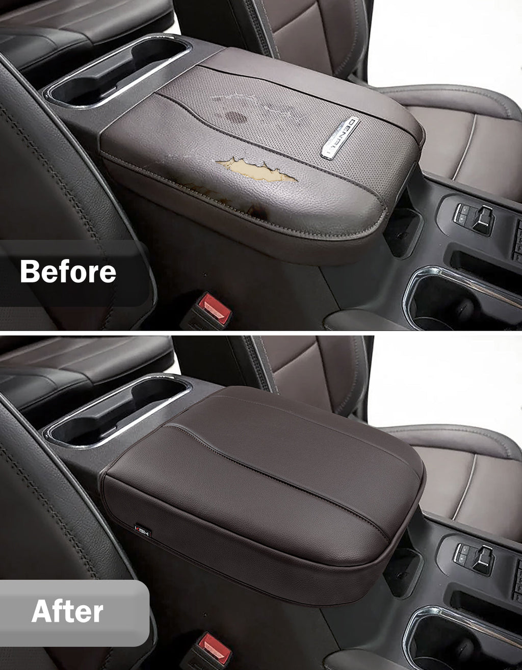 Thick Version Center Console Cushion Cover for  Bucket Seat 2019-2026 GMC Sierra 1500 2500 3500,2019-2026 Chevy Silverado 1500 2500 3500, 2021-2026 Tahoe/Suburban/Yukon