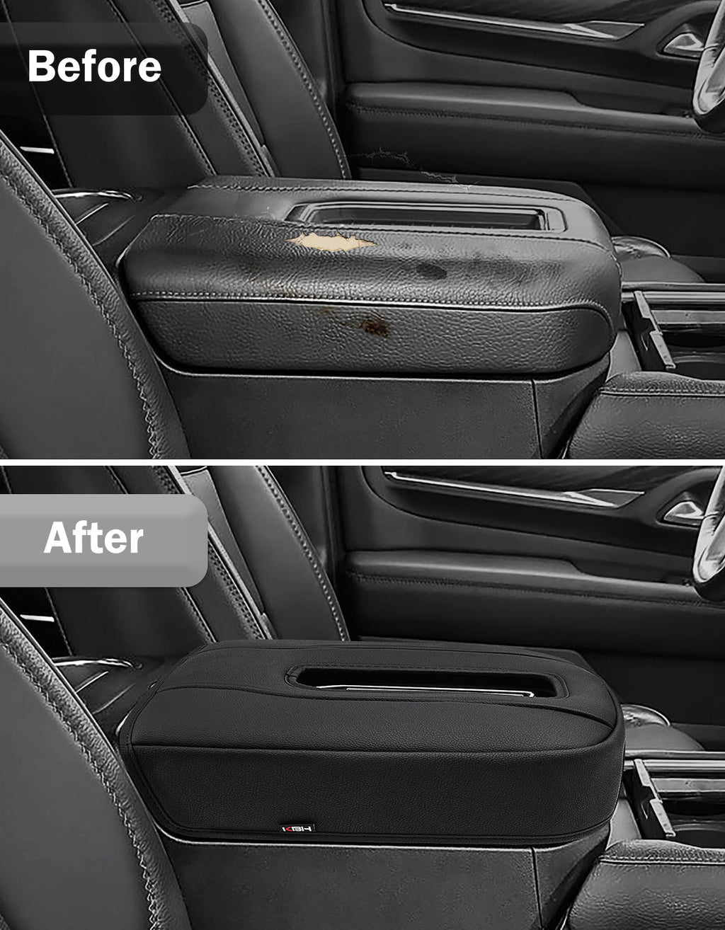 Power Sliding Console Armrest Cover for Bucket Seat 2021-2026 Chevy Tahoe Suburban,2021-2025 GMC Yukon Wireless charging port