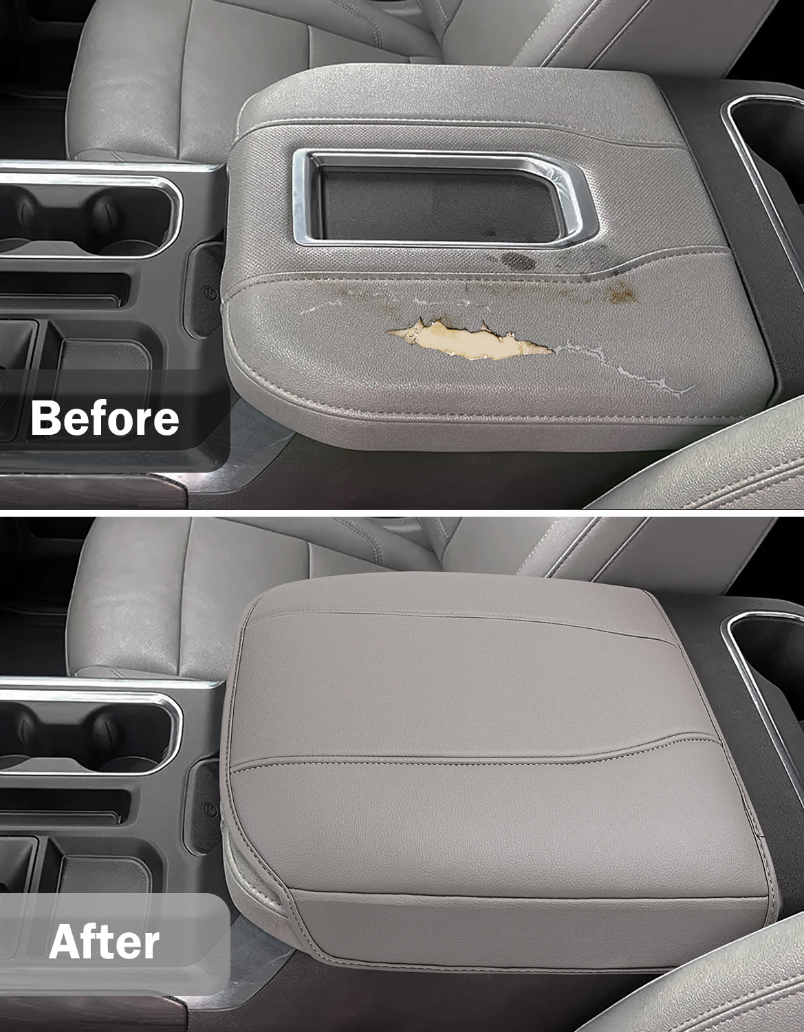 Thick Version Center Console Cushion Cover for  Bucket Seat 2019-2026 GMC Sierra 1500 2500 3500,2019-2026 Chevy Silverado 1500 2500 3500, 2021-2026 Tahoe/Suburban/Yukon