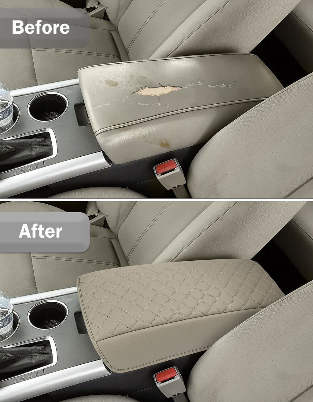 Center Console Armrest Cover Cushion Pad Protector for Ford Edge 2011-2014