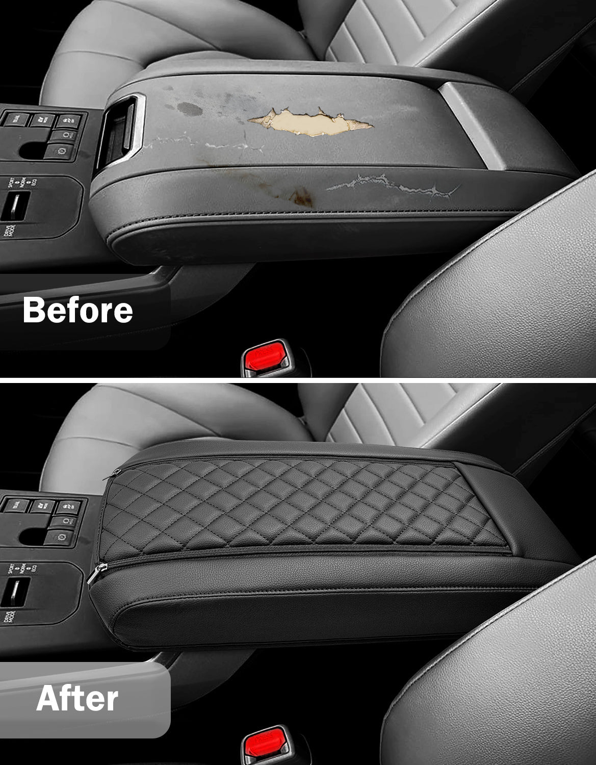 Center Console Armrest Cover Pad for Toyota Highlander 2020-2025