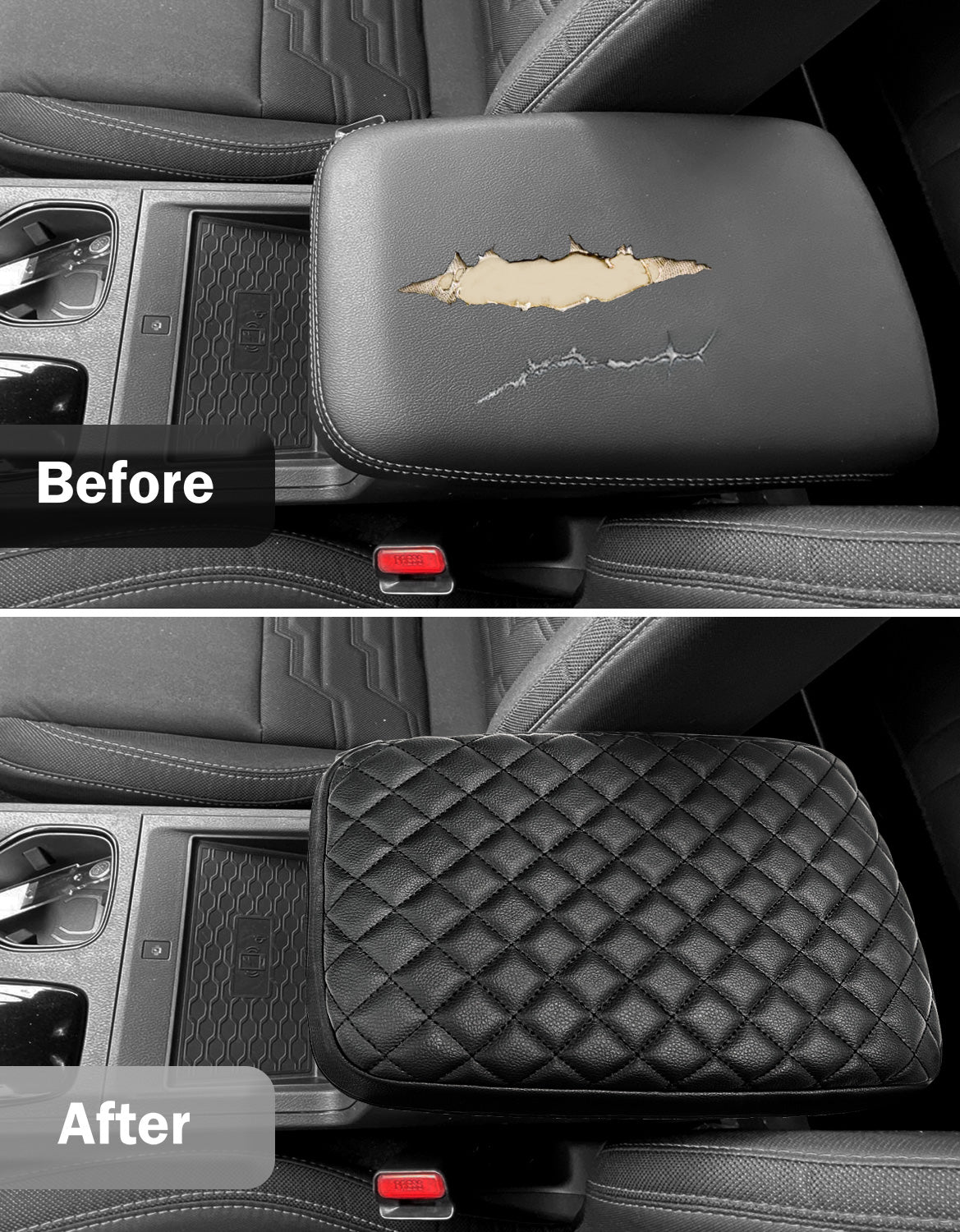 Center Console Armrest Cover Pad for Nissan Frontier 2022-2025