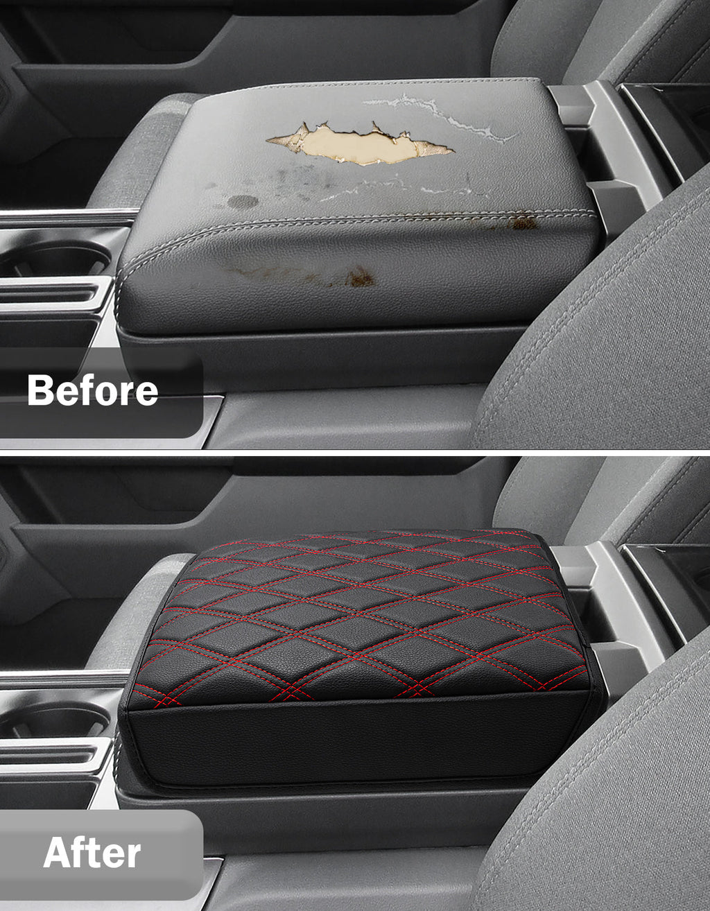 Center Work Surface Armrest Cushion for 2021-2026 Ford F150, 2022-2026 F150 Lightning