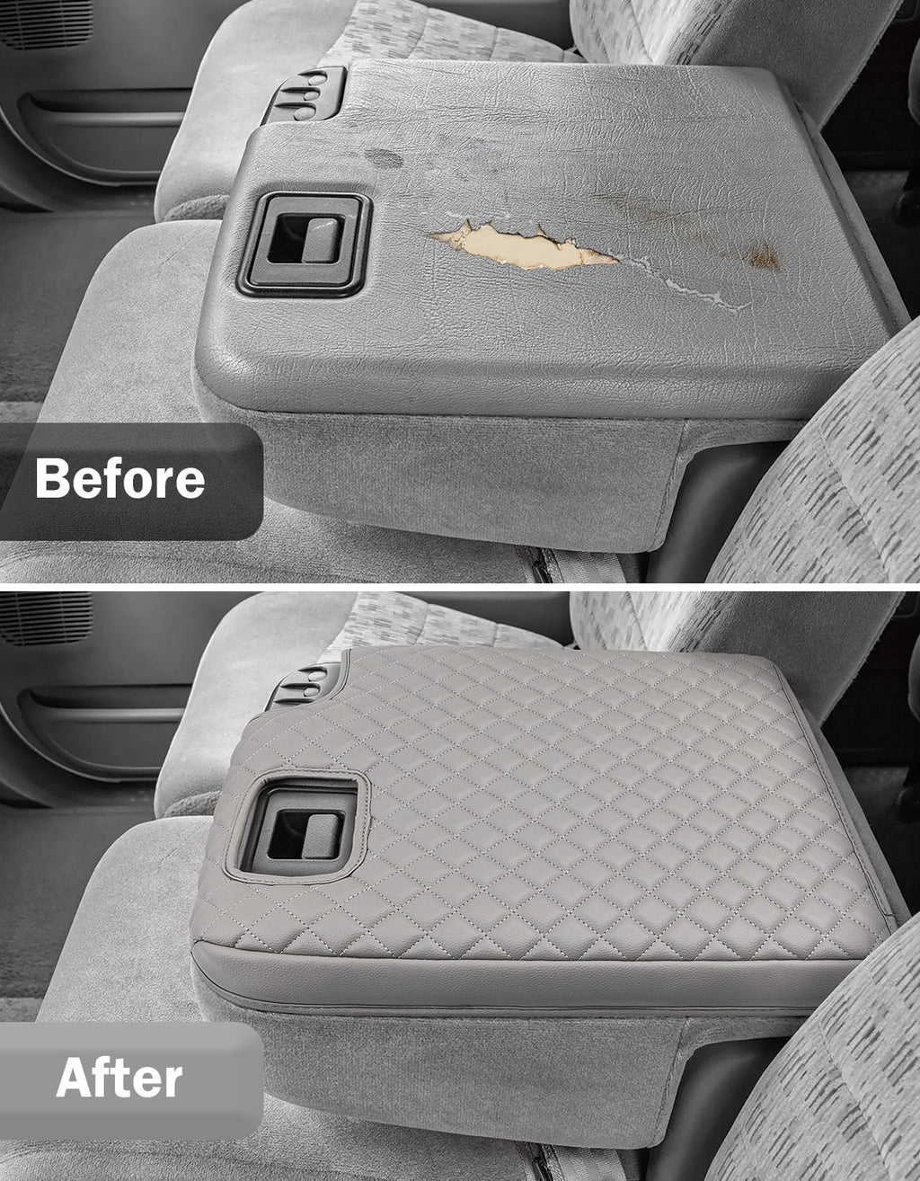 Center Console Armrest Cover Pad for Jump Seat 1999-2001 Ford F250 F350 F450 Super Duty