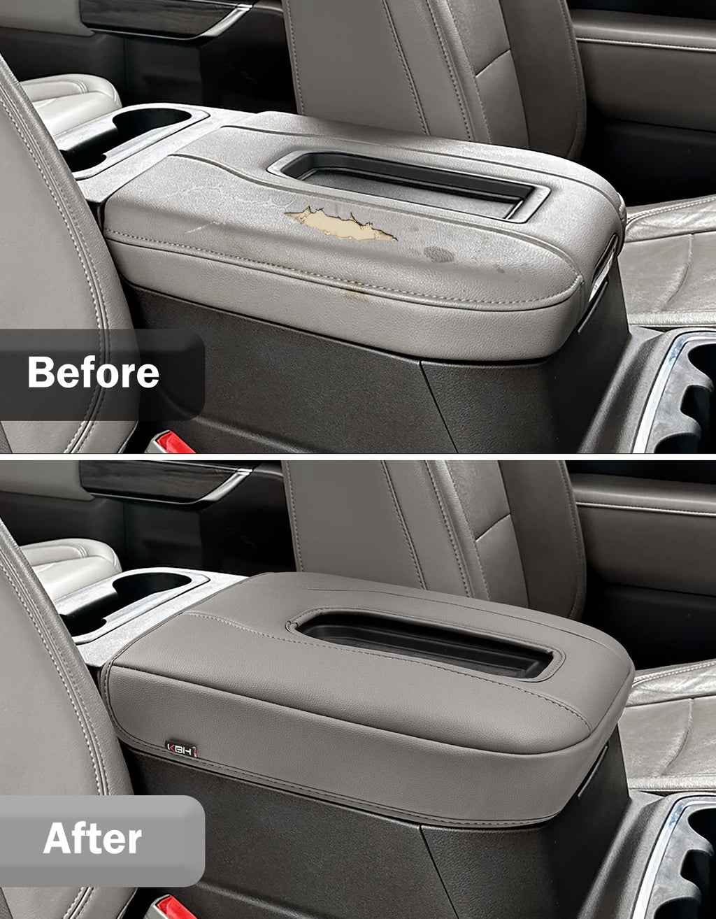 Thick Version Center Console Cushion Cover for Bucket Seat 2019-2026 GMC Sierra 1500 2500 3500,2019-2026 Chevy Silverado 1500 2500 3500, 2021-2026 Tahoe/Suburban/Yukon