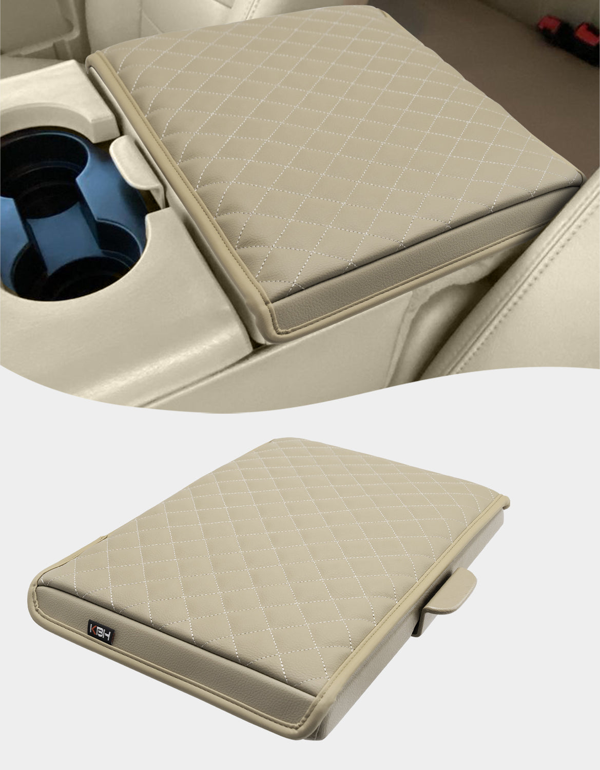 Center Console Armrest Cover Pad for Jump Seat 1999-2010 Ford F250 F350 F450 Super Duty,2001-2005 F550 Super Duty